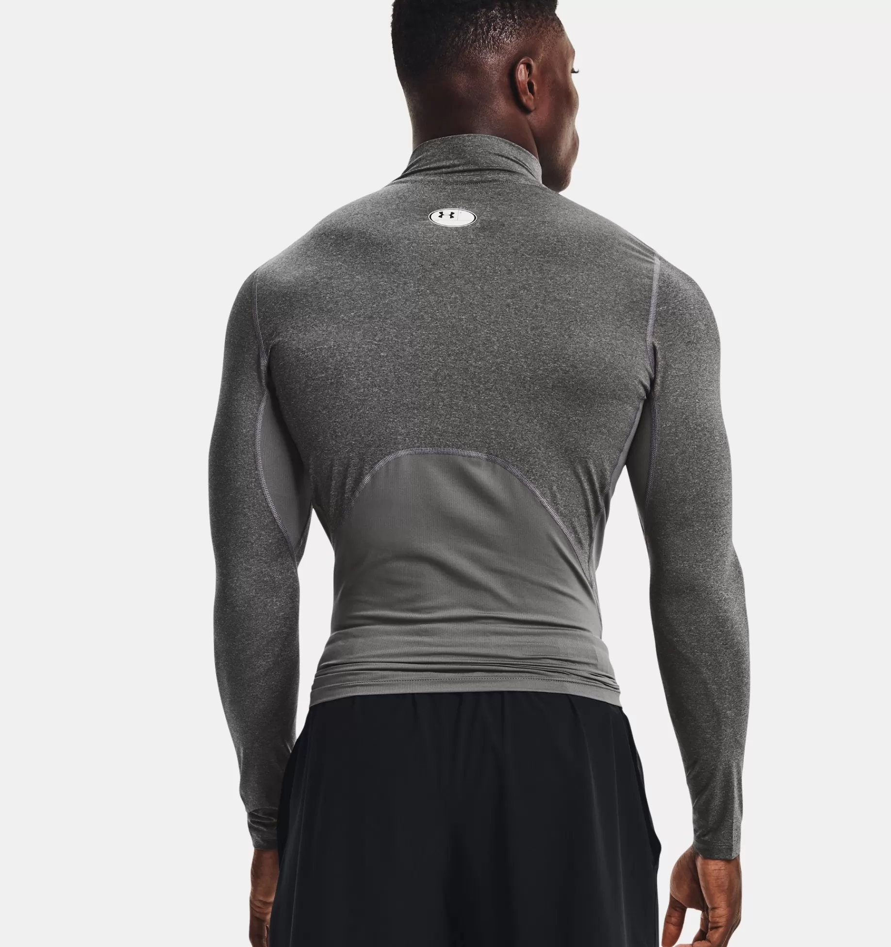 Outlet Under Armour Maglia A Manica Lunga Heatgear® Mock Long Da Uomo Carbon Heather / Black - 090