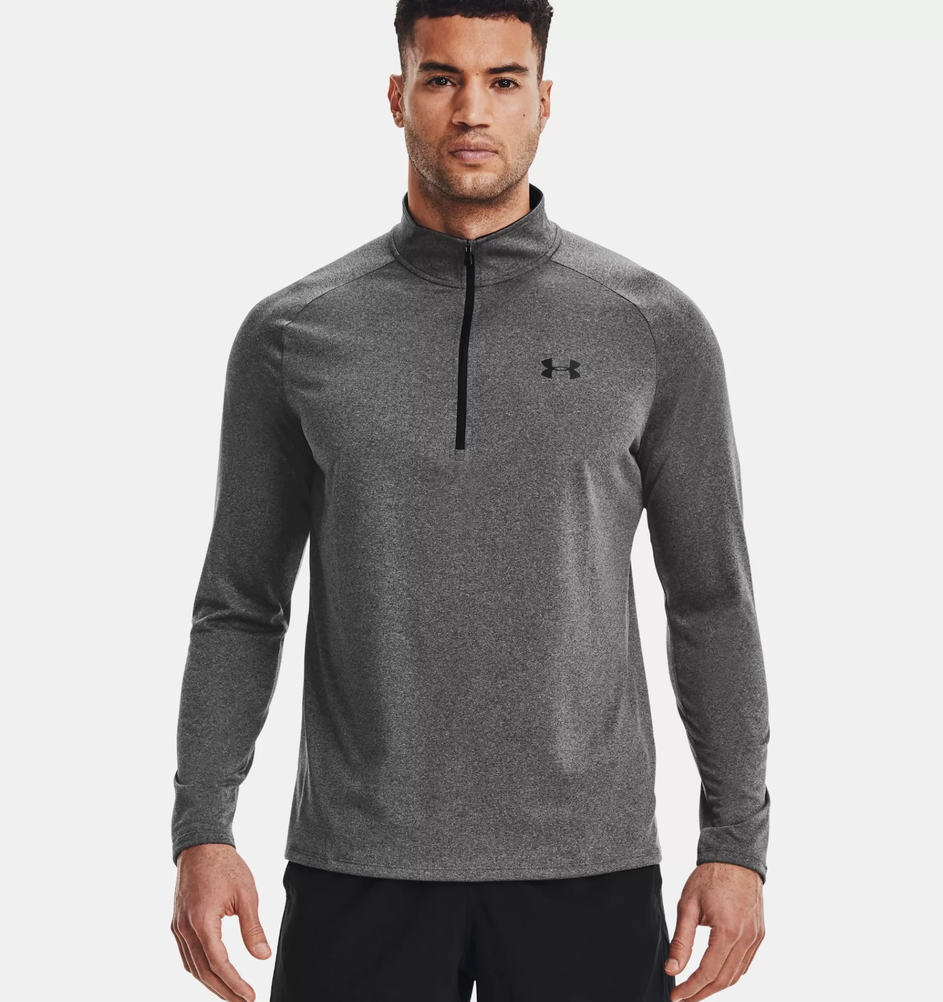 Shop Under Armour Maglia A Manica Lunga Ua Tech™ ½ Zip Da Uomo Carbon Heather / Black - 090