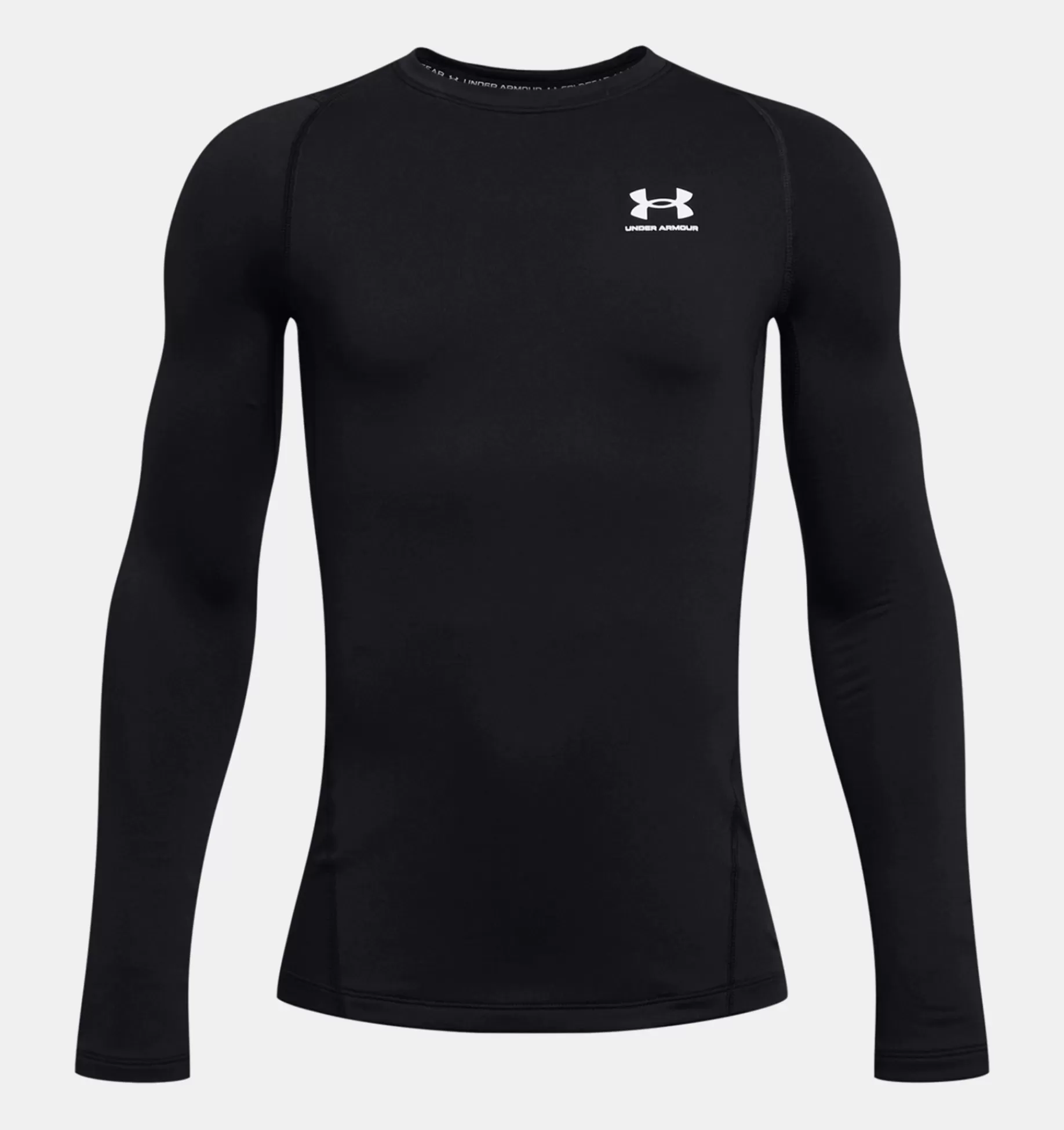 Shop Under Armour Maglia A Maniche Lunghe Coldgear® Da Ragazzo Black / White - 001