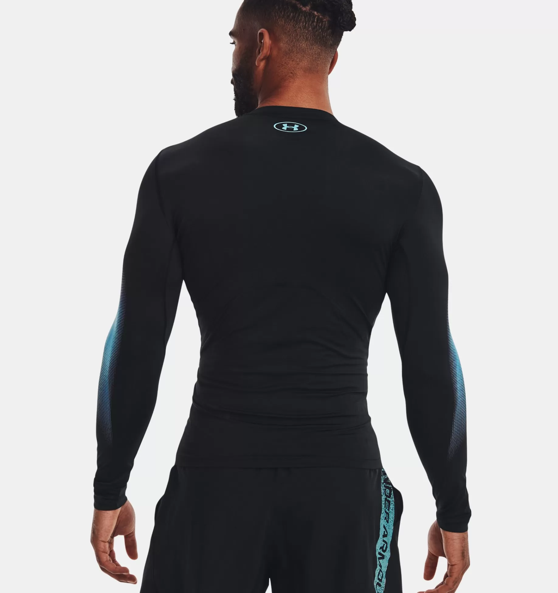 Outlet Under Armour Maglia A Maniche Lunghe Heatgear® Da Uomo Black / Blue Surf - 001