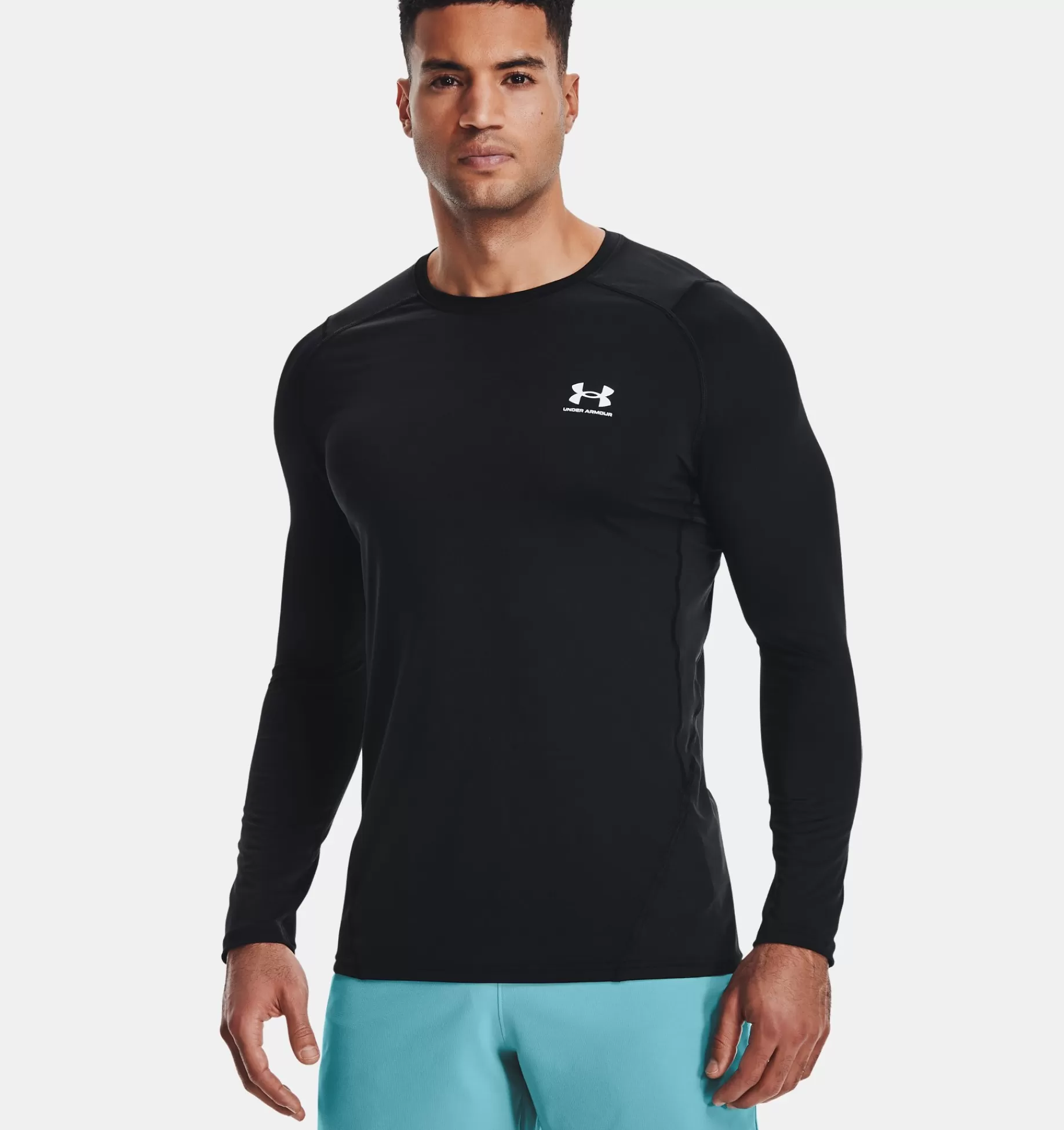 Best Sale Under Armour Maglia A Maniche Lunghe Heatgear® Fitted Da Uomo Black / White - 001