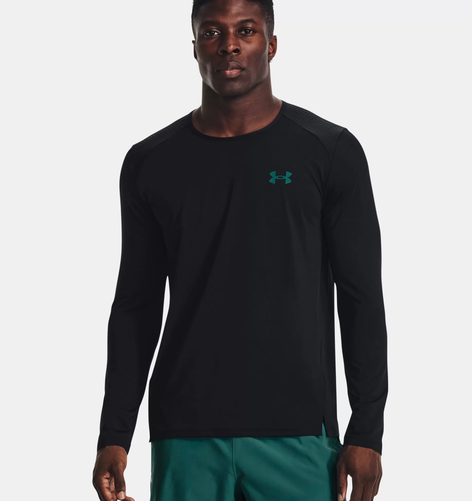 Best Under Armour Maglia A Maniche Lunghe Ua Armourprint Da Uomo Black / Coastal Teal - 001