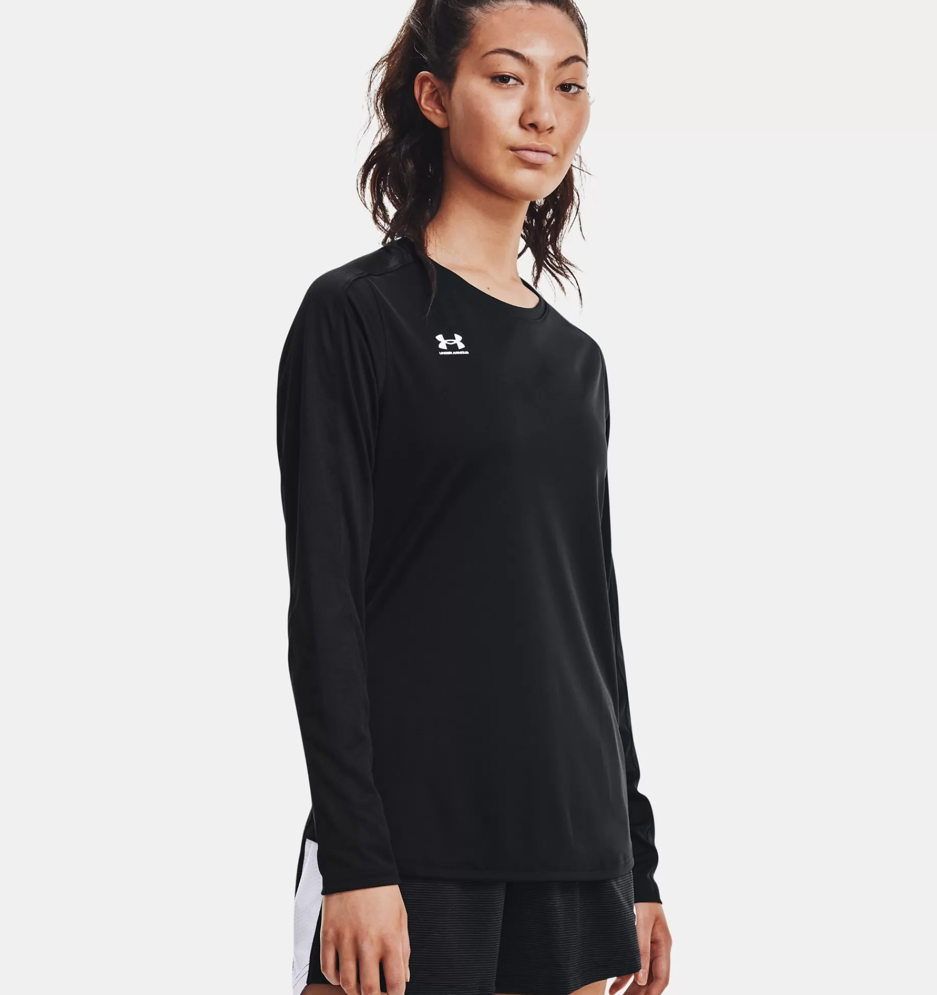 Online Under Armour Maglia A Maniche Lunghe Ua Challenger Training Da Donna Black / White - 001