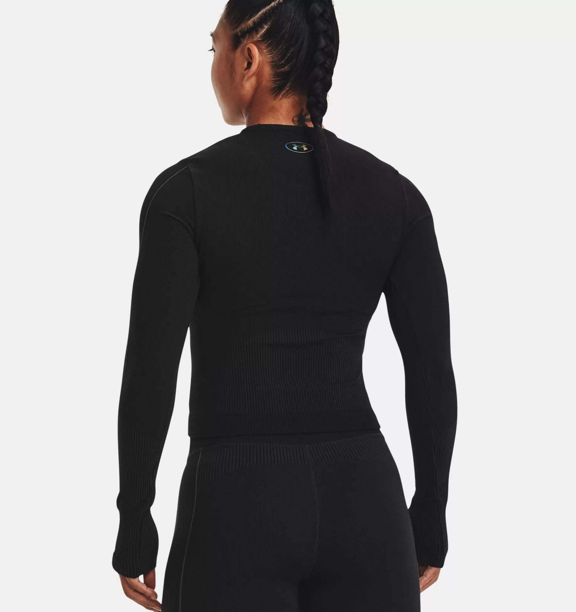 Best Sale Under Armour Maglia A Maniche Lunghe Ua Rush™ Seamless Da Donna Black / Iridescent - 001