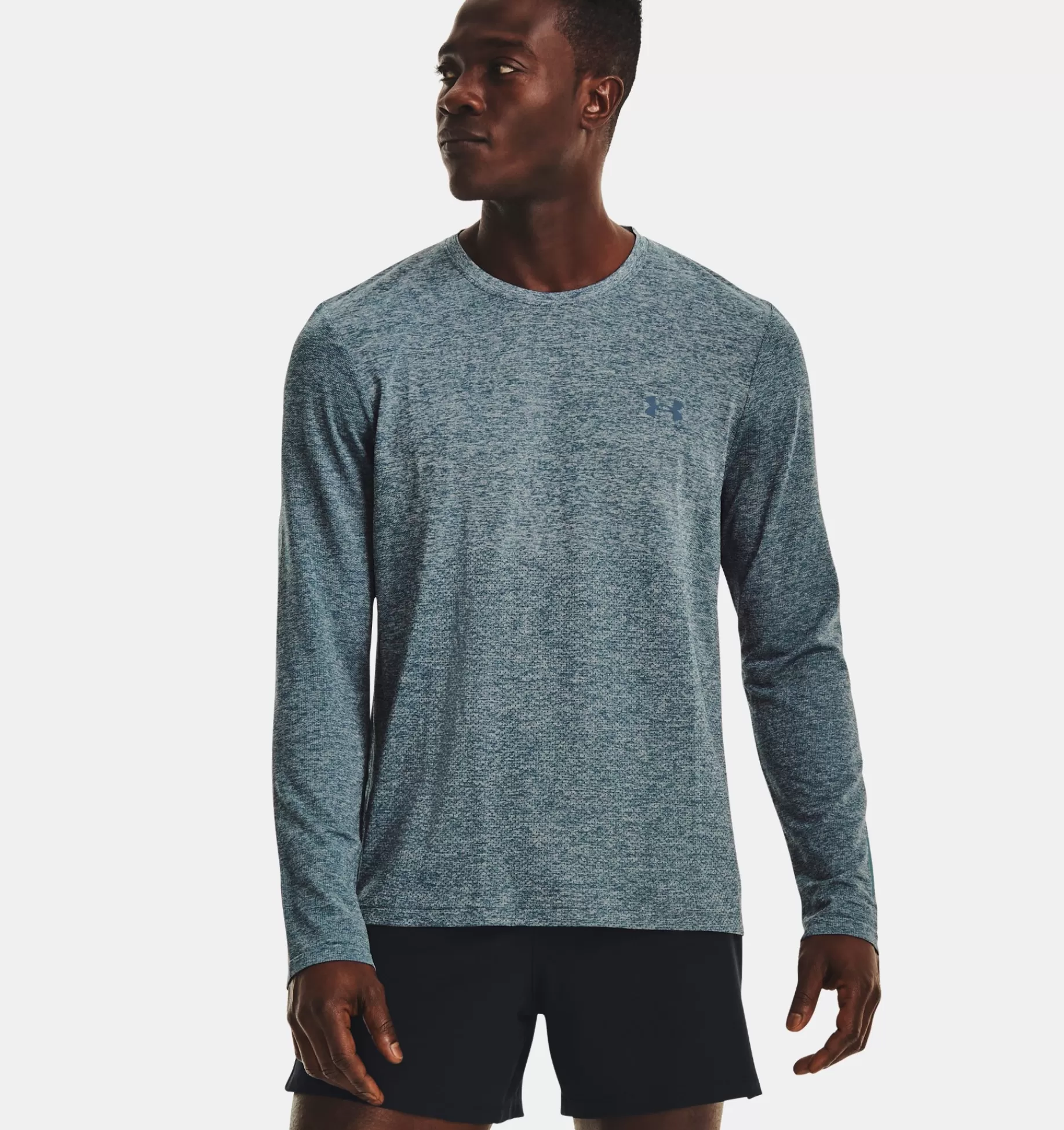 Online Under Armour Maglia A Maniche Lunghe Ua Seamless Stride Da Uomo Static Blue / Reflective - 414