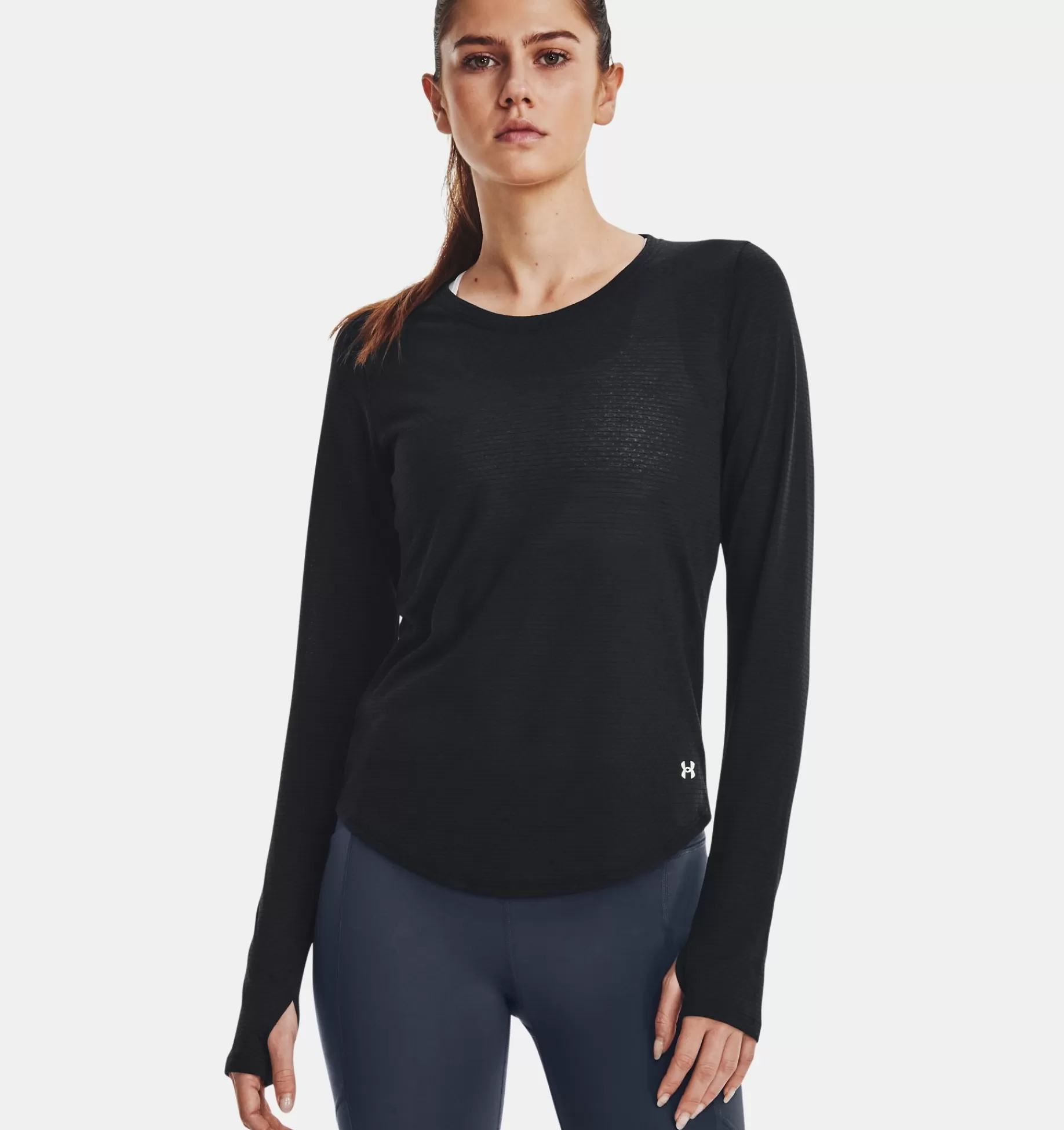 Best Under Armour Maglia A Maniche Lunghe Ua Streaker Da Donna Black / Reflective - 001