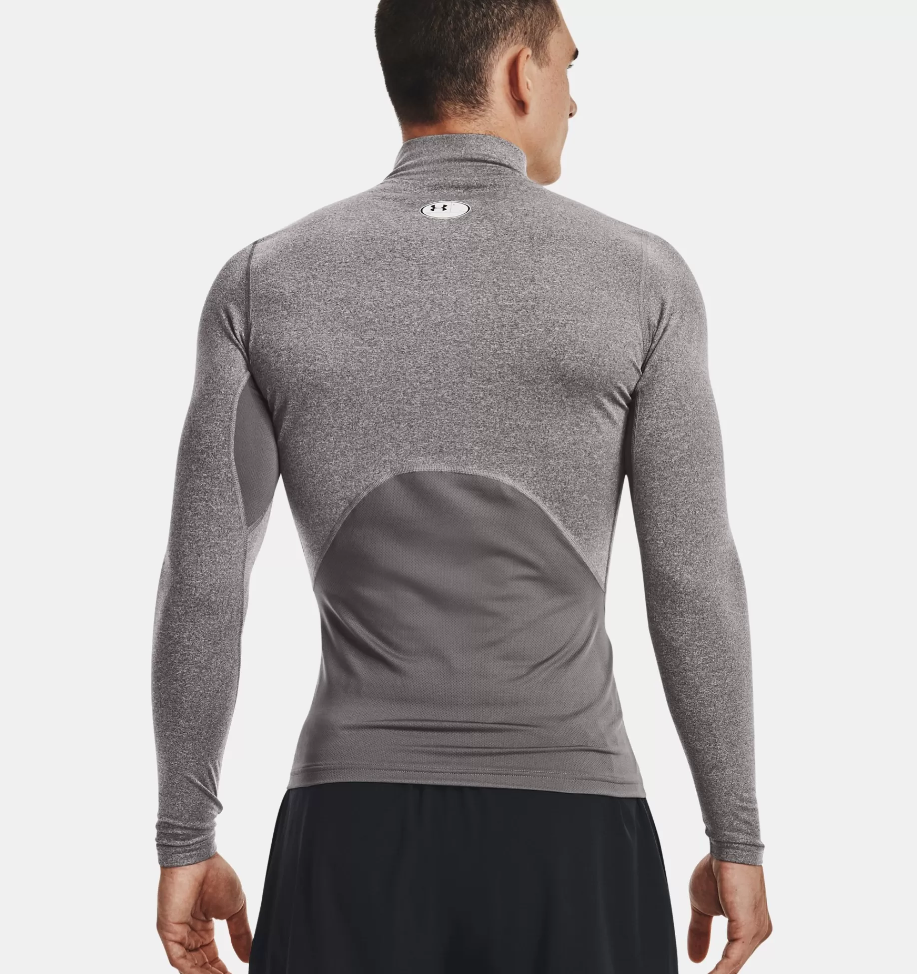 Discount Under Armour Maglia Coldgear® Compression Mock Da Uomo Charcoal Light Heather / Black - 020