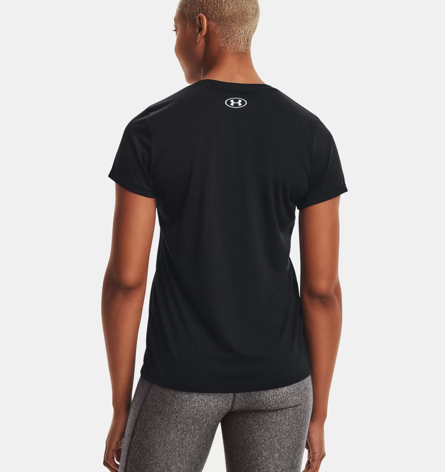 Fashion Under Armour Maglia Con Collo A V Ua Tech™ Da Donna Black / Metallic Silver - 002