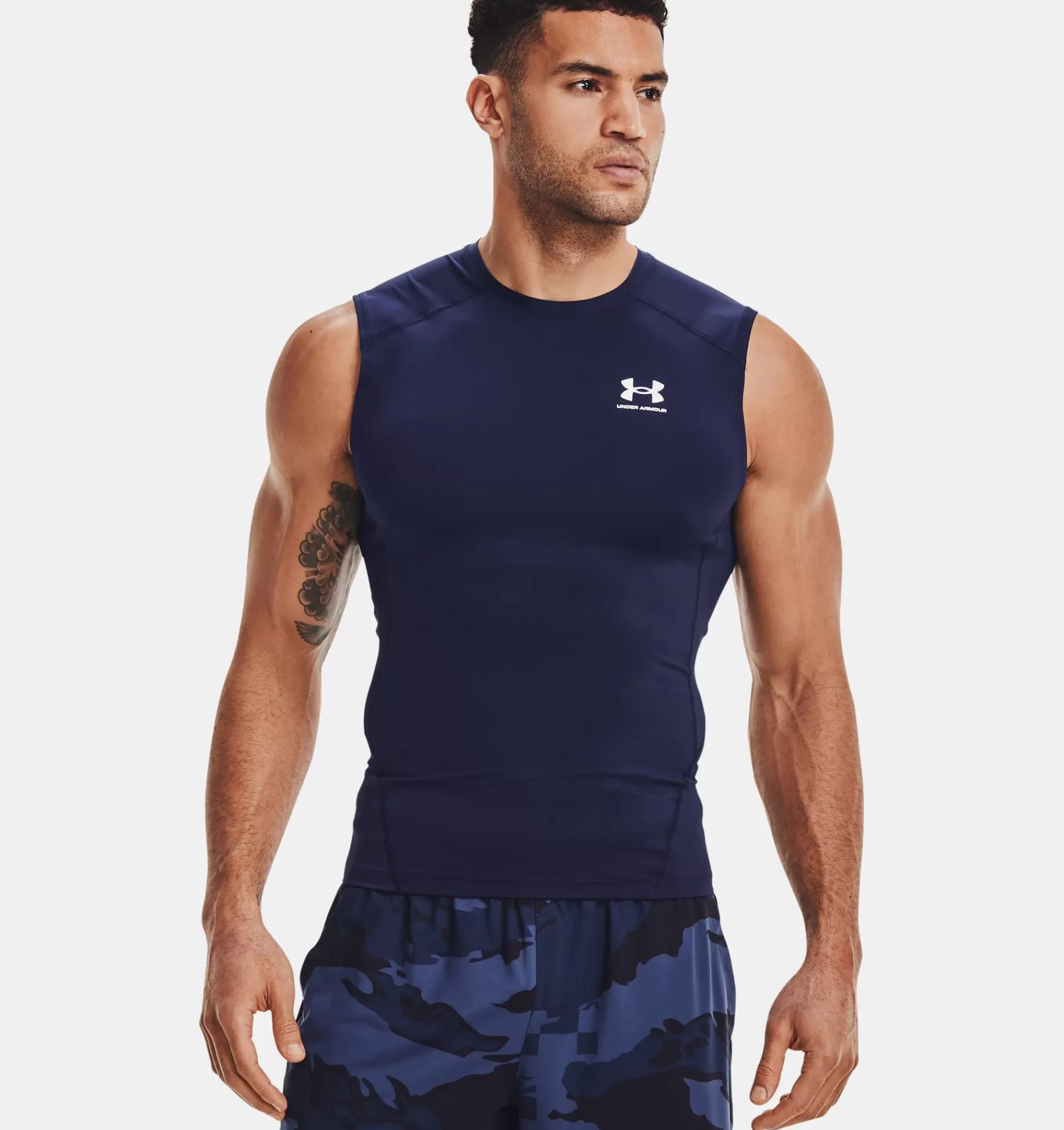 Online Under Armour Maglia Senza Maniche Heatgear® Armour Da Uomo Midnight Navy / White - 410