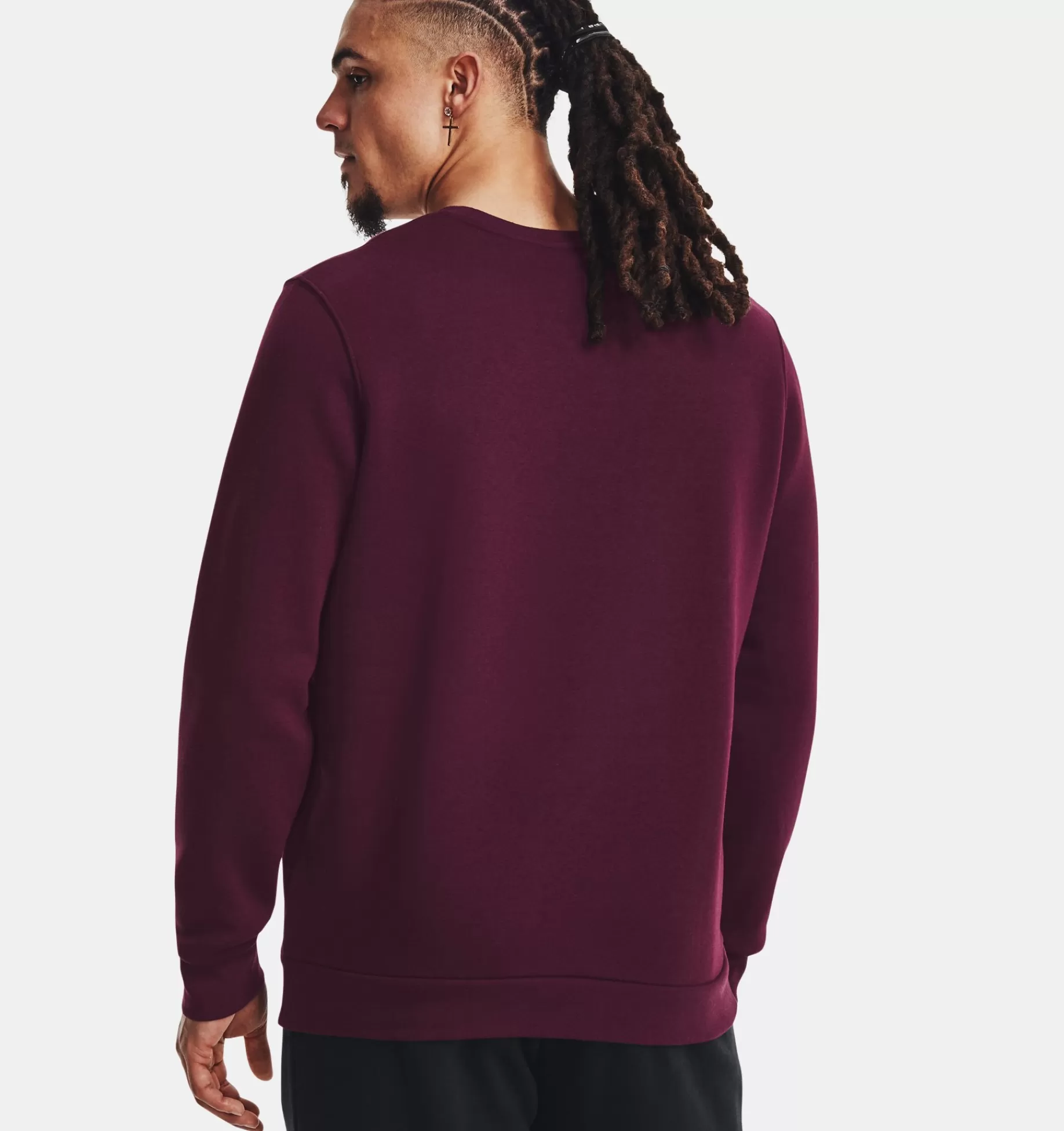 Shop Under Armour Maglia Ua Essential Fleece Da Uomo Purple Stone / White - 572