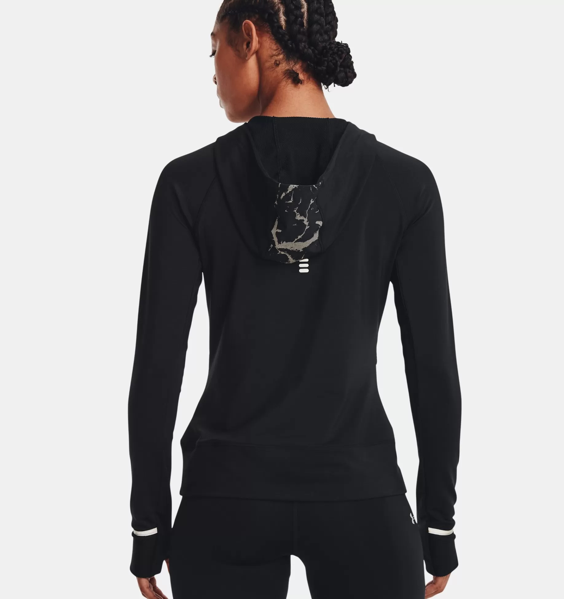 Shop Under Armour Maglia Ua Outrun The Cold Hooded ½ Zip Da Donna Black / Reflective - 001