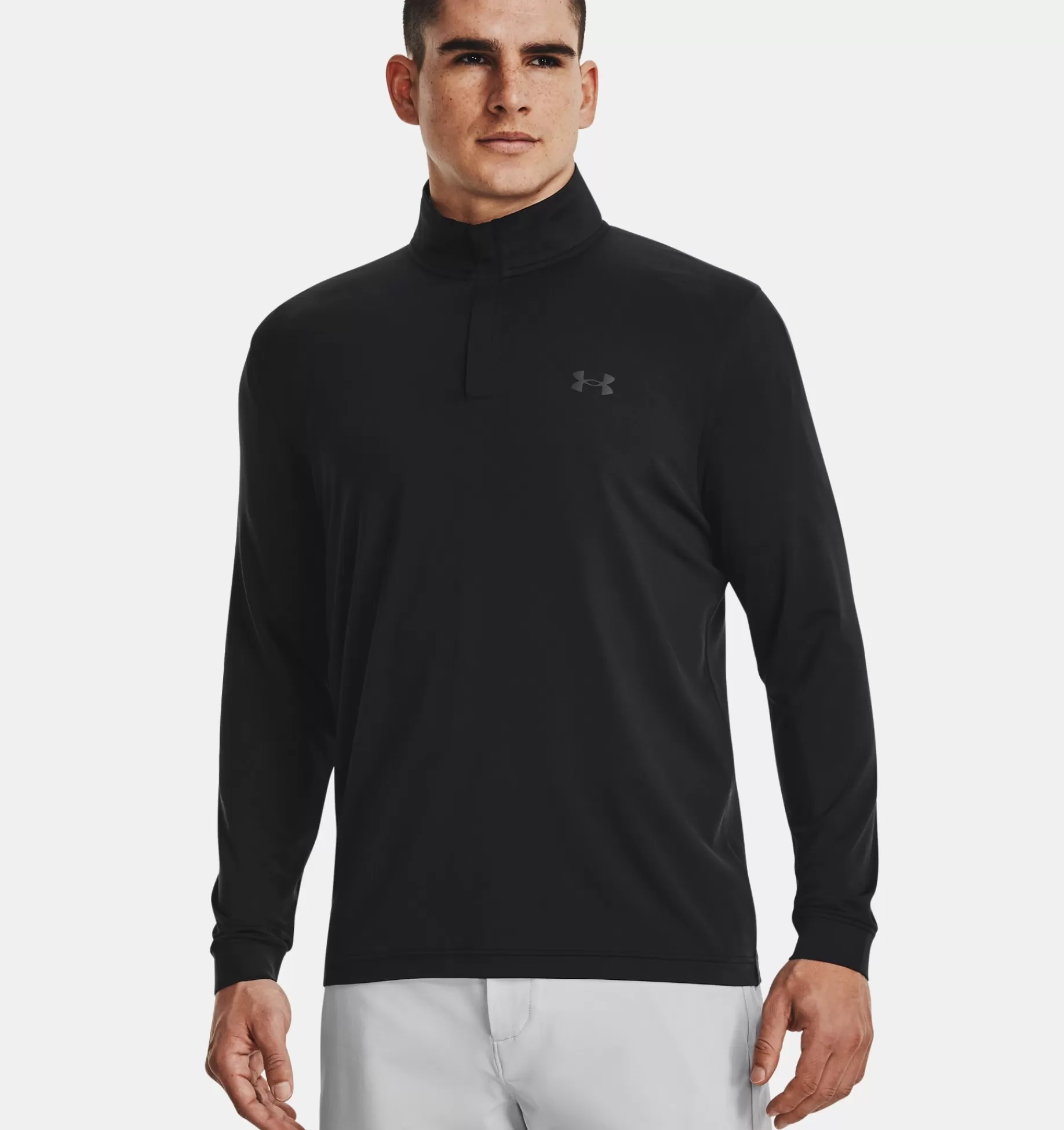 Clearance Under Armour Maglia Ua Playoff ¼ Zip Da Uomo Black / Jet Gray - 001