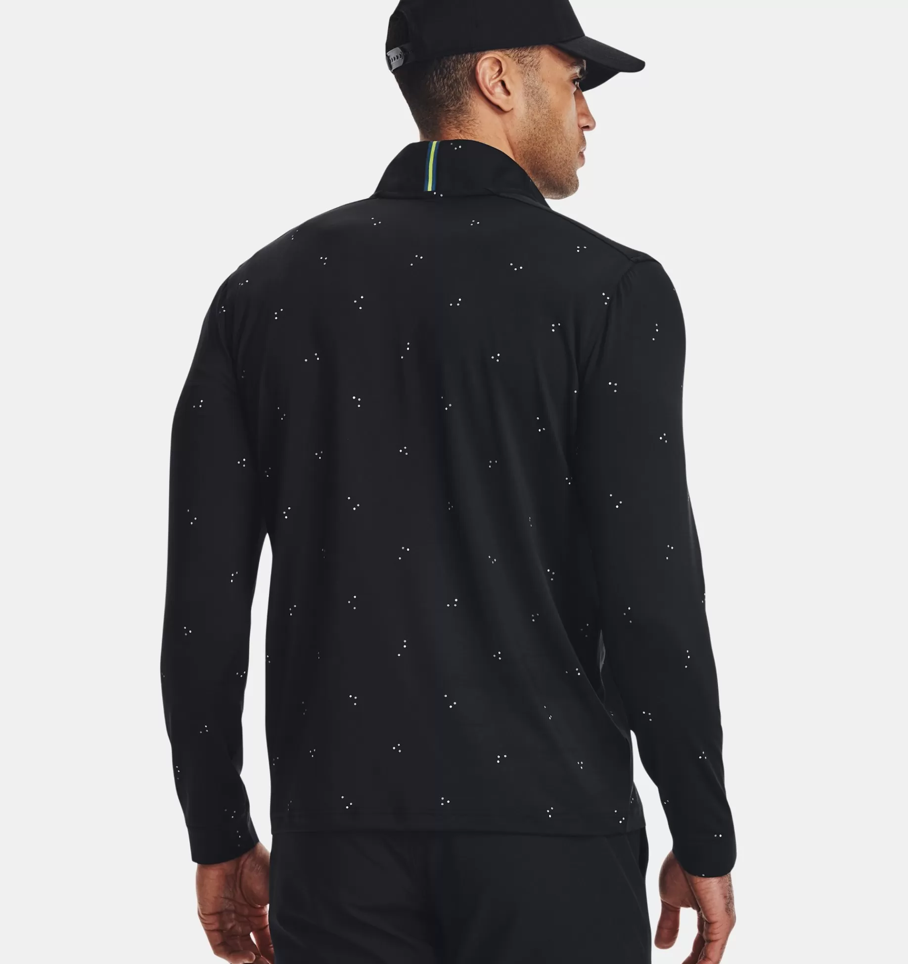 Fashion Under Armour Maglia Ua Playoff Printed ¼ Zip Da Uomo Black / Static Blue - 001