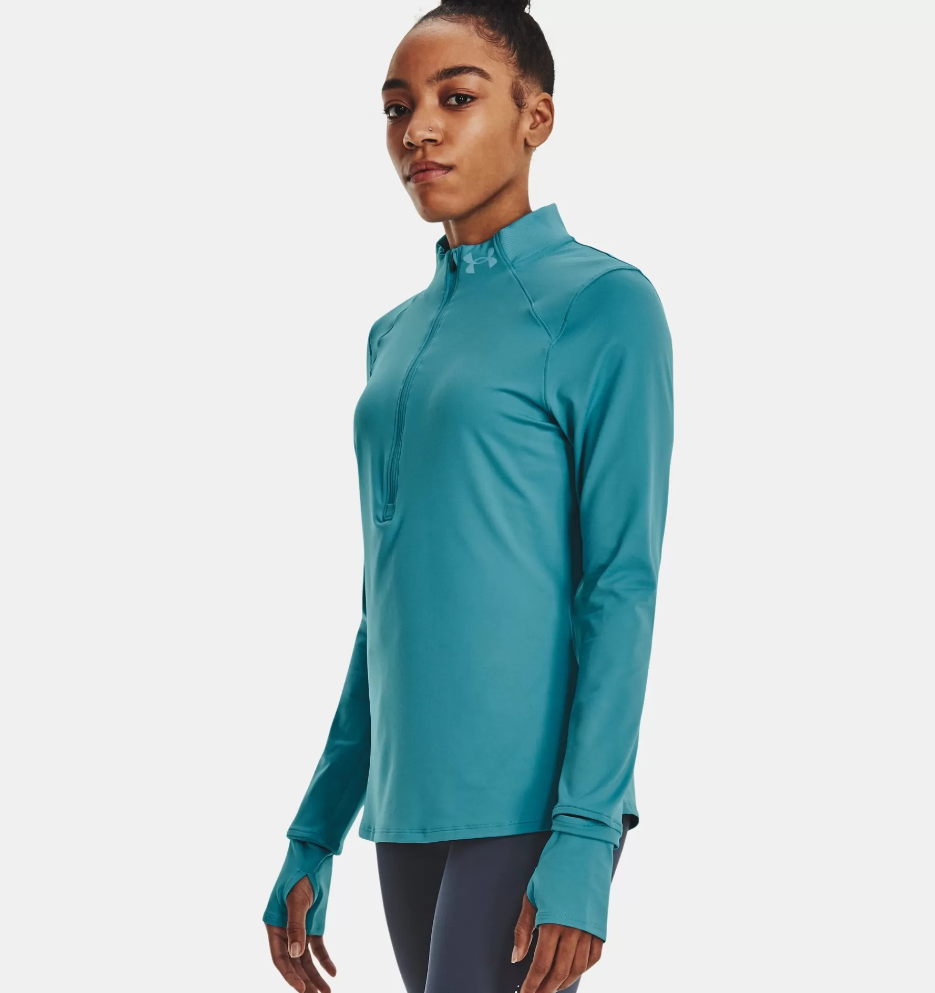 Flash Sale Under Armour Maglia Ua Qualifier Run 2.0 ½ Zip Da Donna Glacier Blue / Reflective - 433