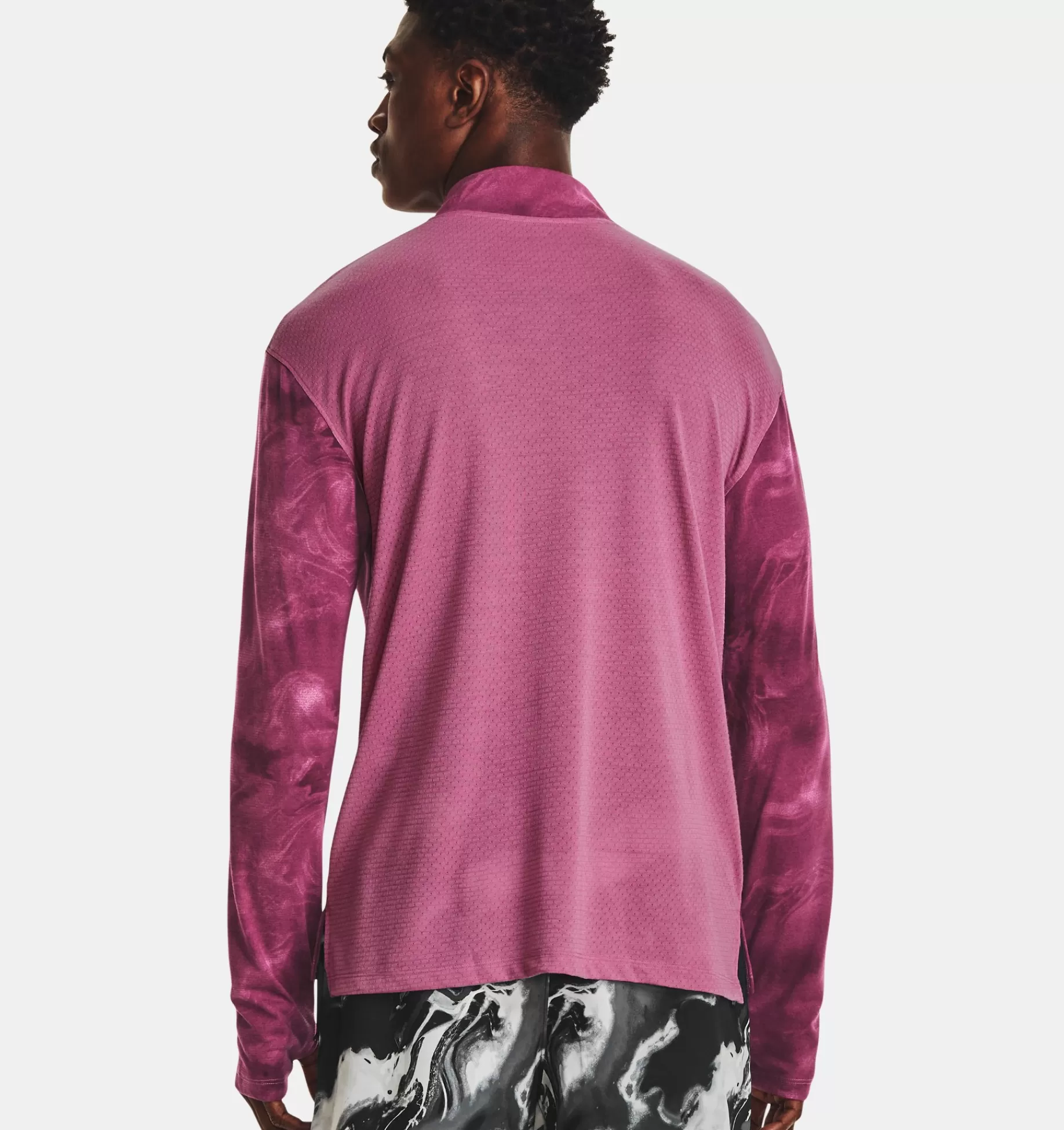 Hot Under Armour Maglia Ua Run Anywhere Streaker 1/2 Zip Da Uomo Pace Pink / Reflective - 669