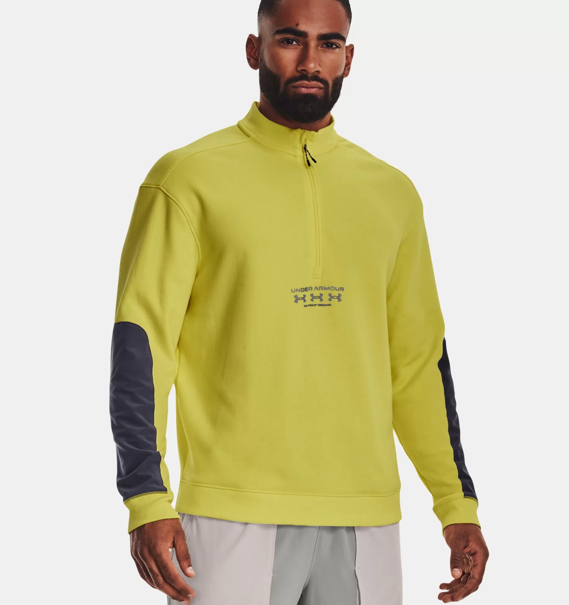 Discount Under Armour Maglia Ua Run Trail ½ Zip Da Uomo Odyssey Yellow / Tempered Steel - 720