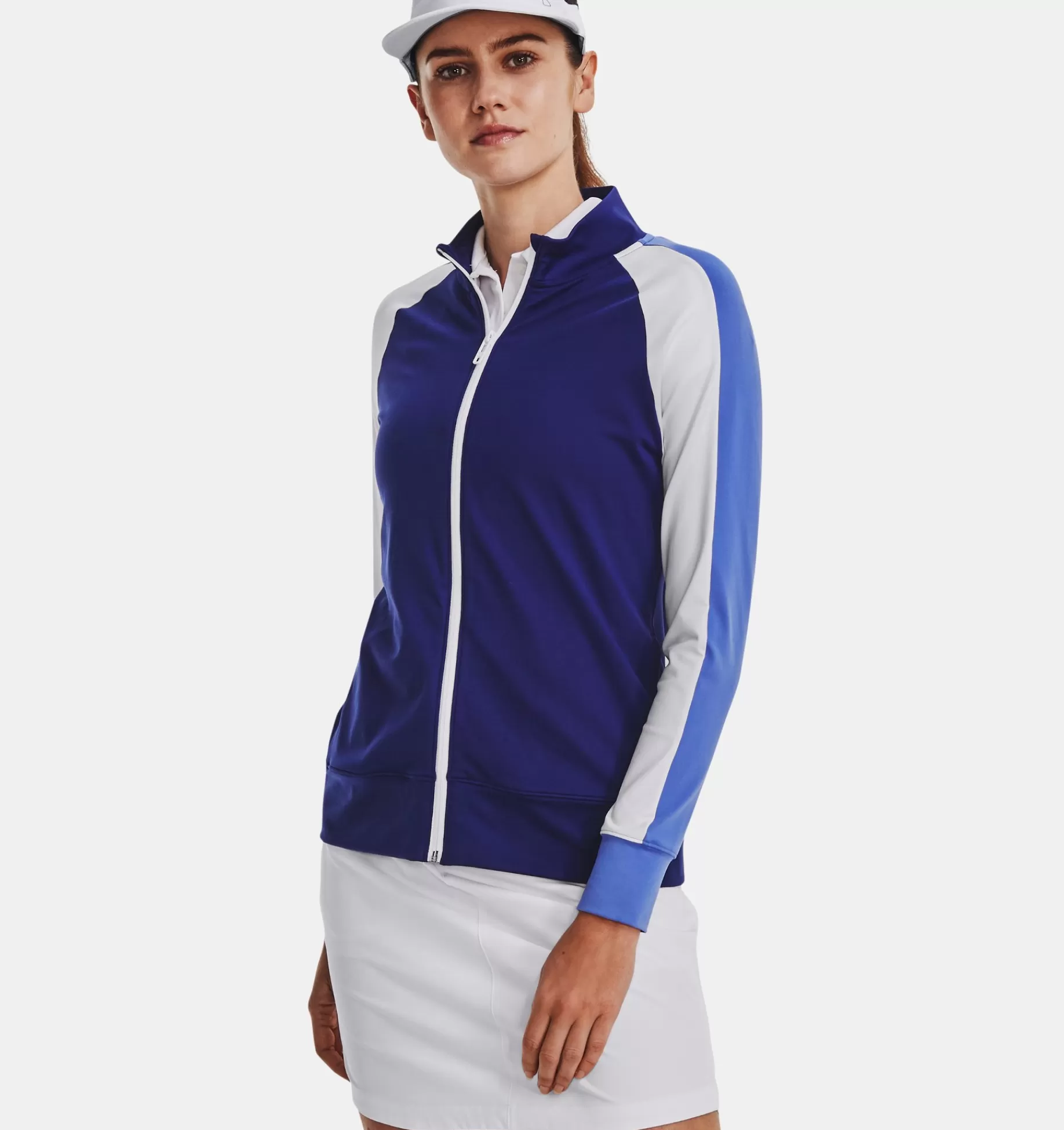 Cheap Under Armour Maglia Ua Storm Midlayer Full-Zip Da Donna Sonar Blue / Metallic Silver - 468