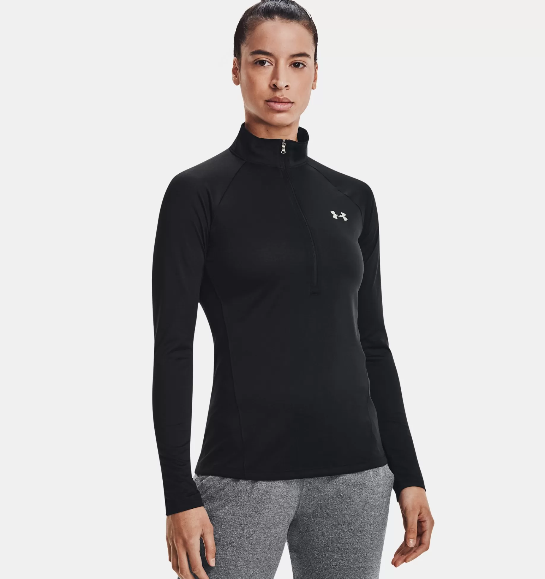 Online Under Armour Maglia Ua Tech™ ½ Zip Da Donna Black / Metallic Silver - 001