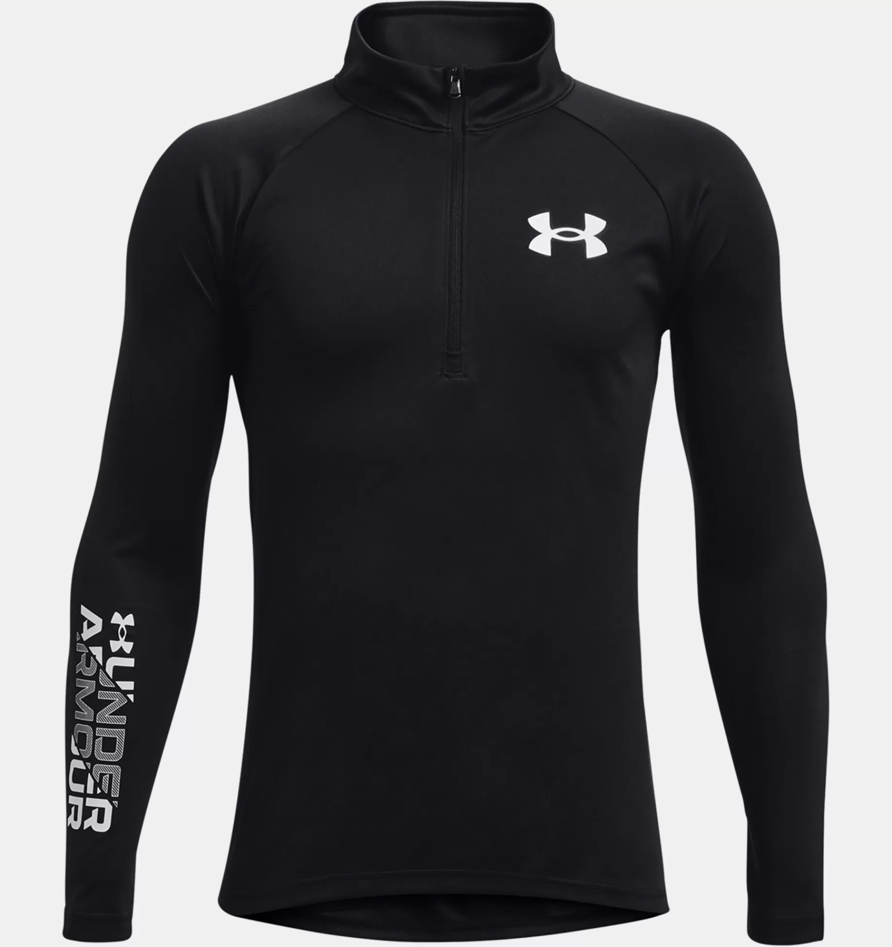 Shop Under Armour Maglia Ua Tech™ Big Logo ½ Zip Da Ragazzo Black / White - 002