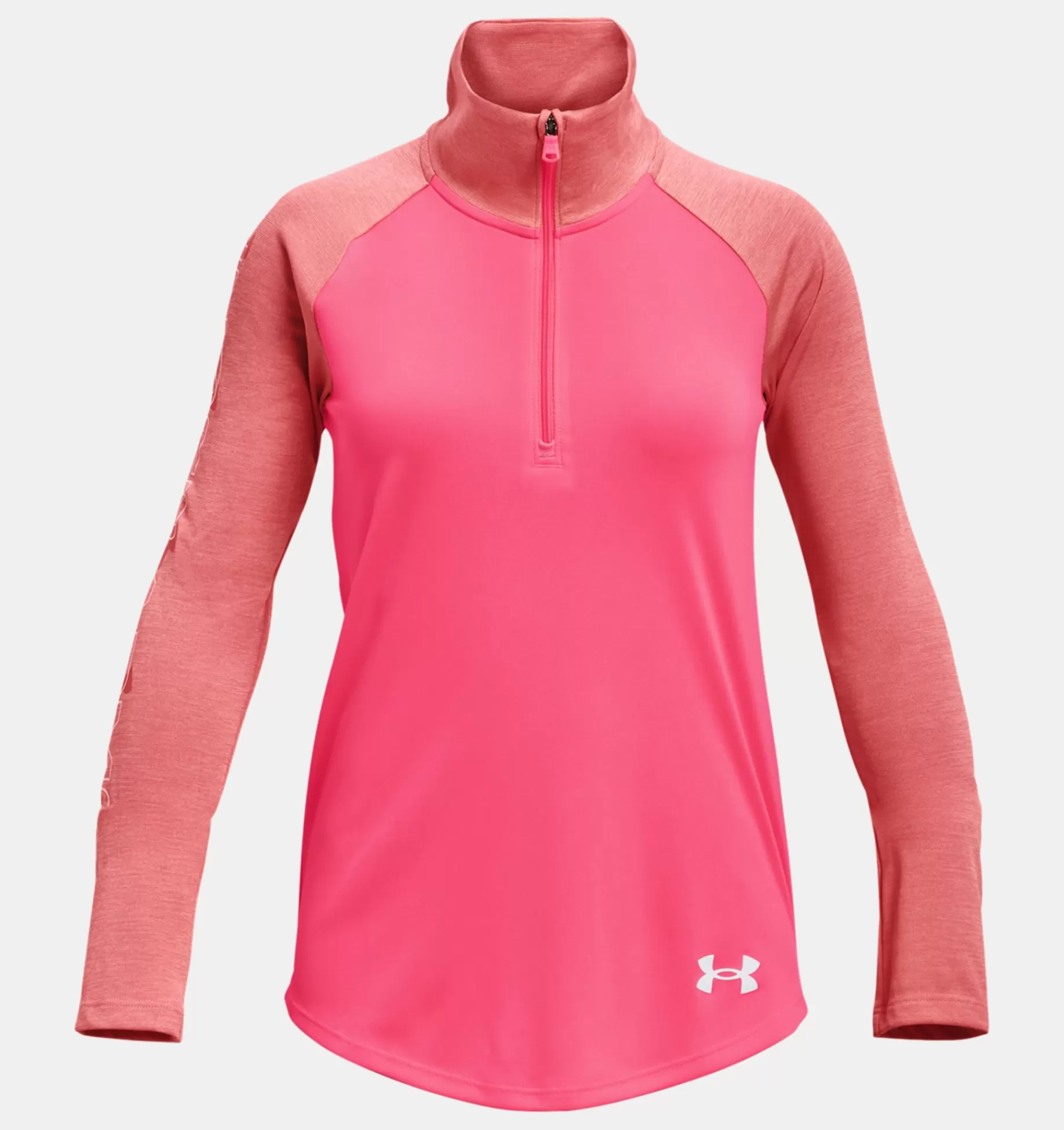 Outlet Under Armour Maglia Ua Tech™ Graphic ½ Zip Da Ragazza Pink Shock / Posh Pink - 683