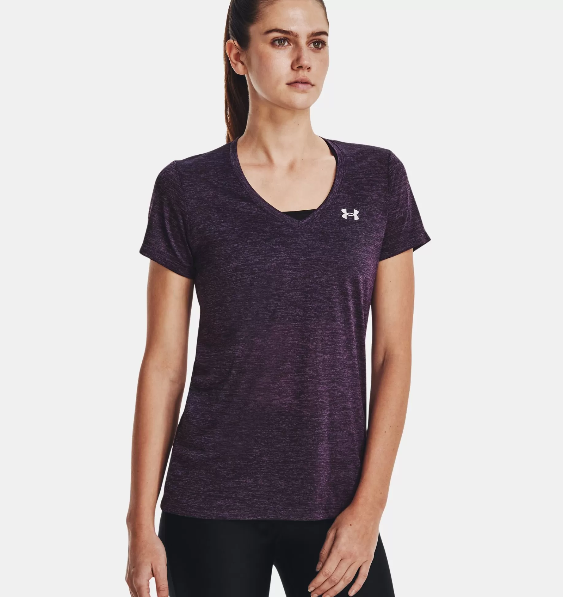 Flash Sale Under Armour Maglia Ua Tech™ Twist V-Neck Da Donna Tux Purple / Retro Purple - 544