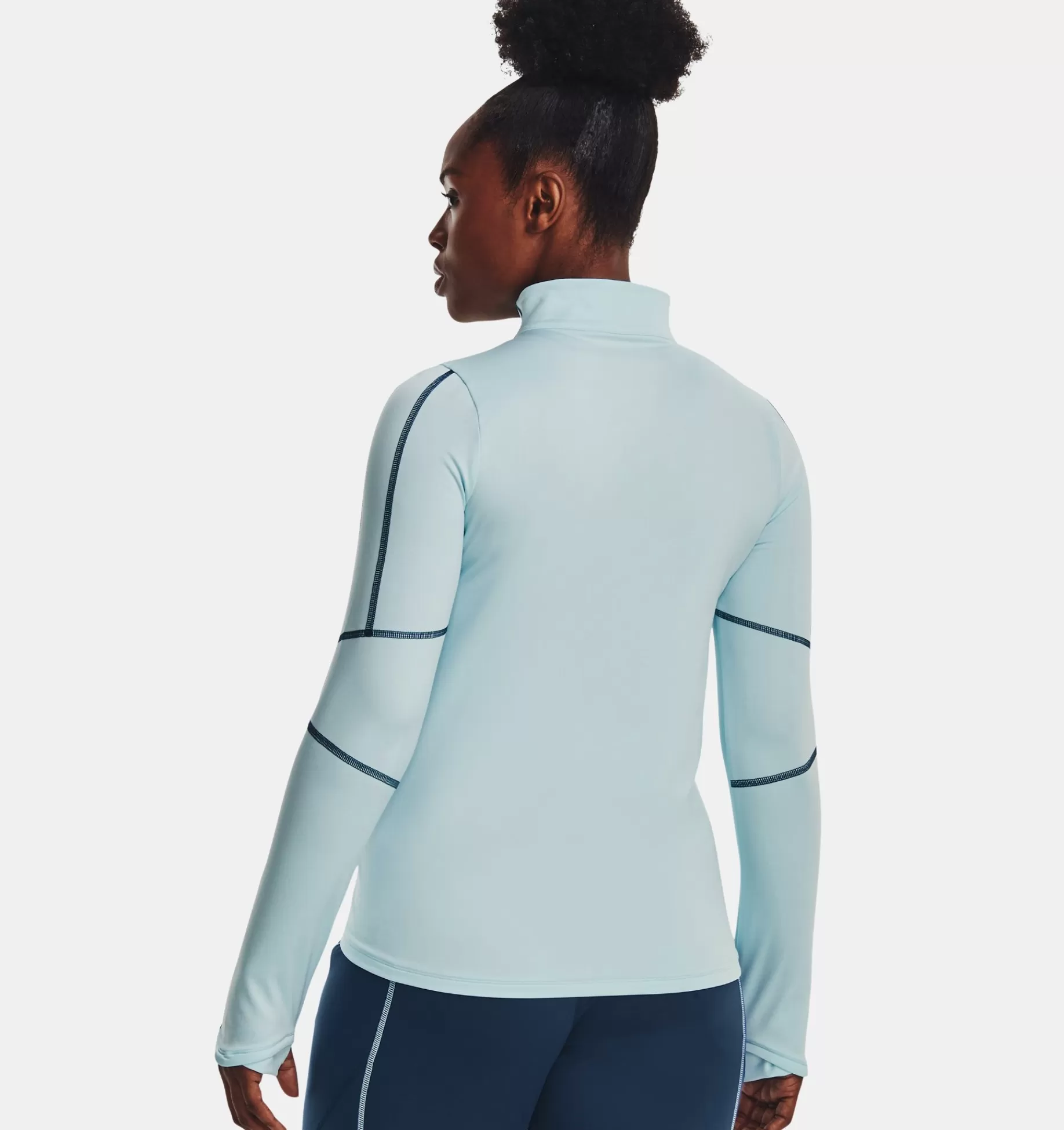 Best Under Armour Maglia Ua Train Cold Weather ½ Zip Da Donna Fuse Teal / Petrol Blue - 469