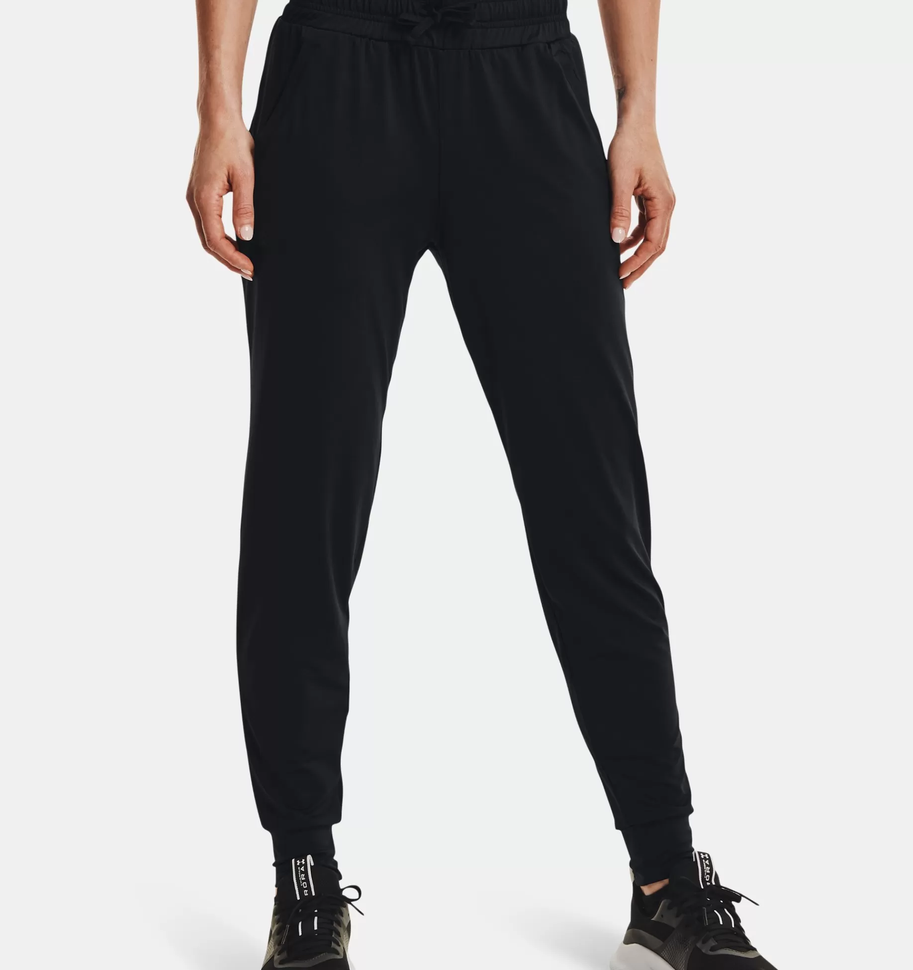 Cheap Under Armour Pantaloni Heatgear® Da Donna Black / Jet Gray - 001