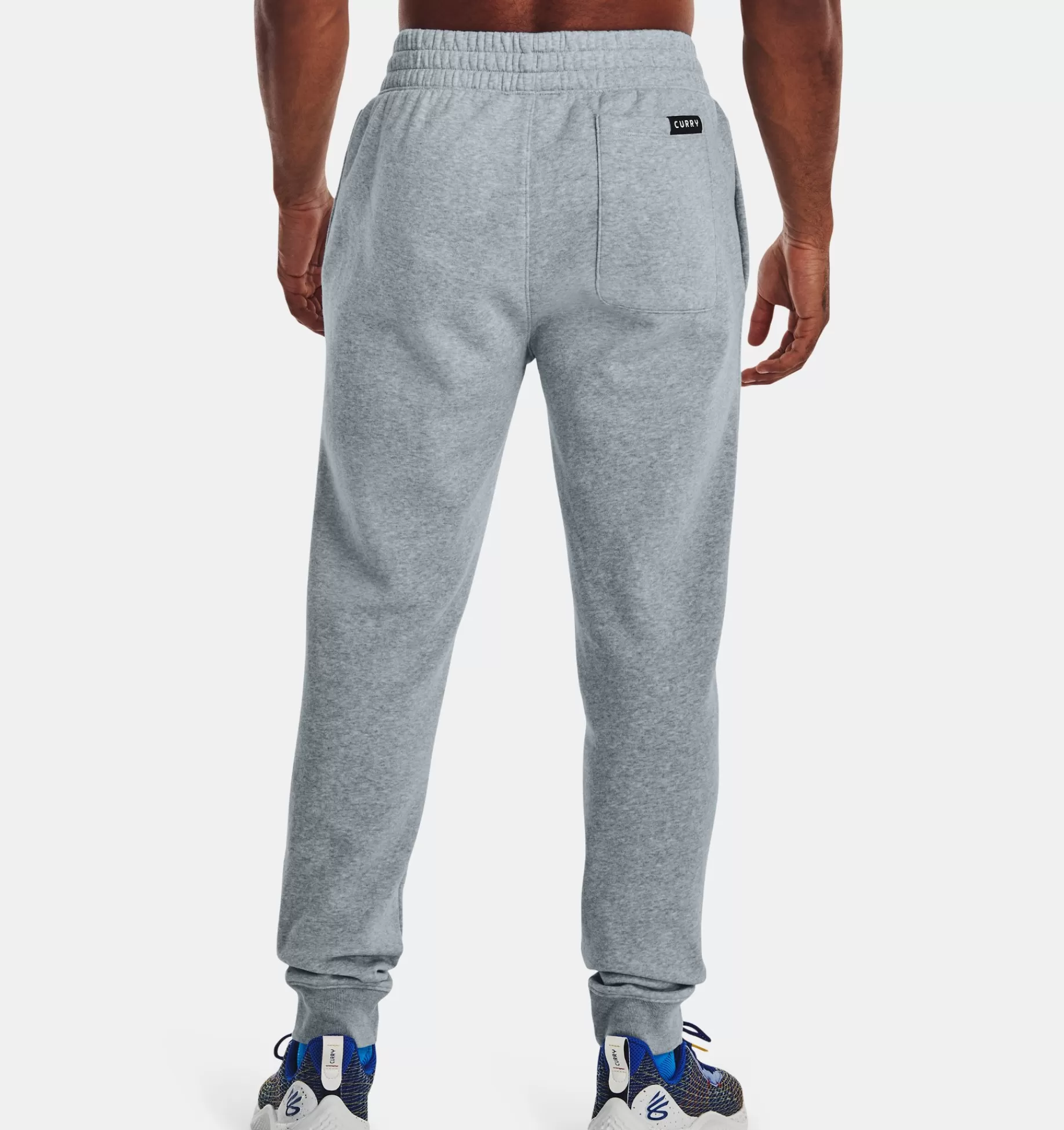 Outlet Under Armour Pantaloni Tuta Curry Fleece Da Uomo Harbor Blue Full Heather / Blue Circuit - 465