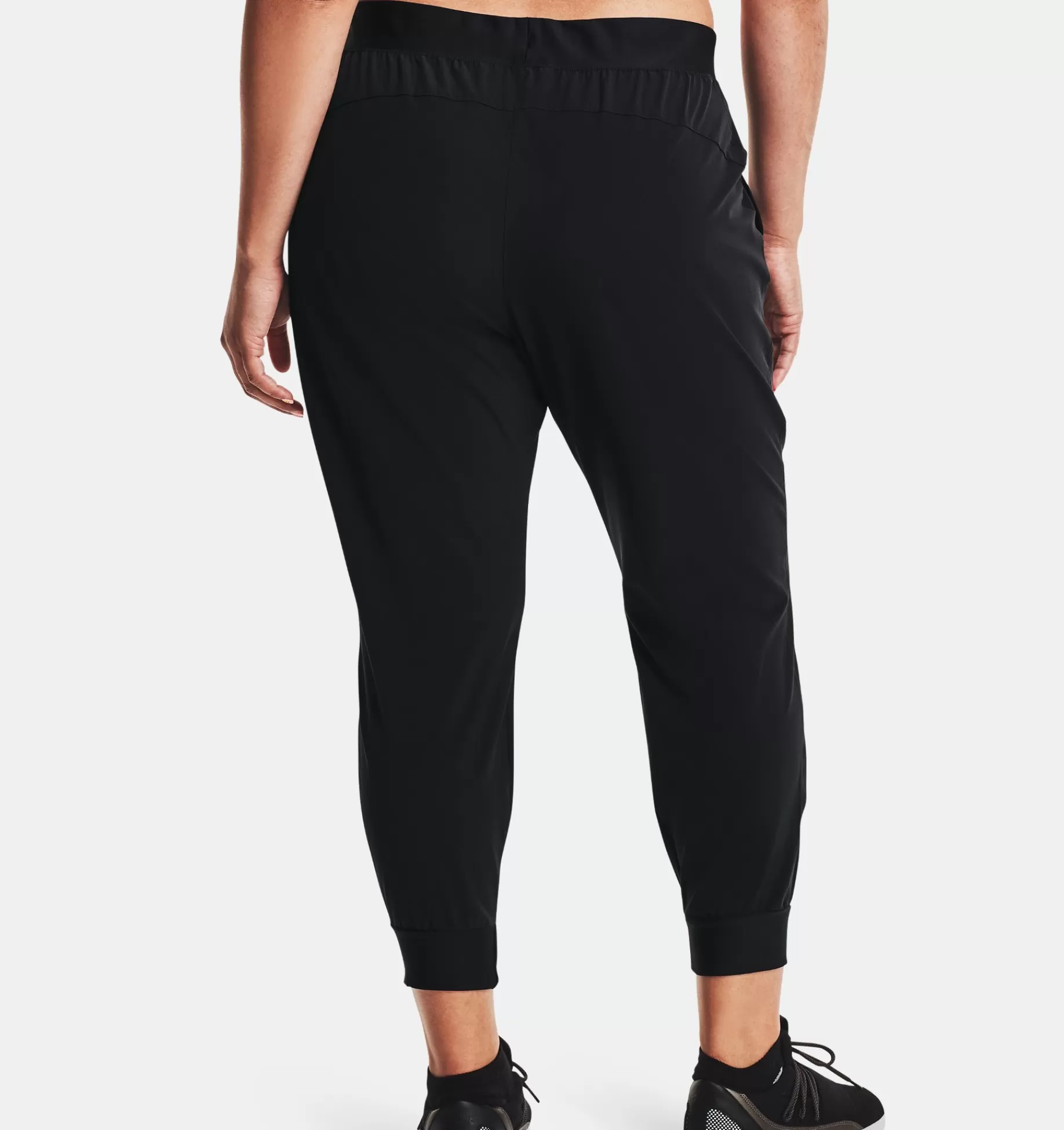 Best Under Armour Pantaloni Ua Armour Sport Woven Da Donna Black / Metallic Silver - 001