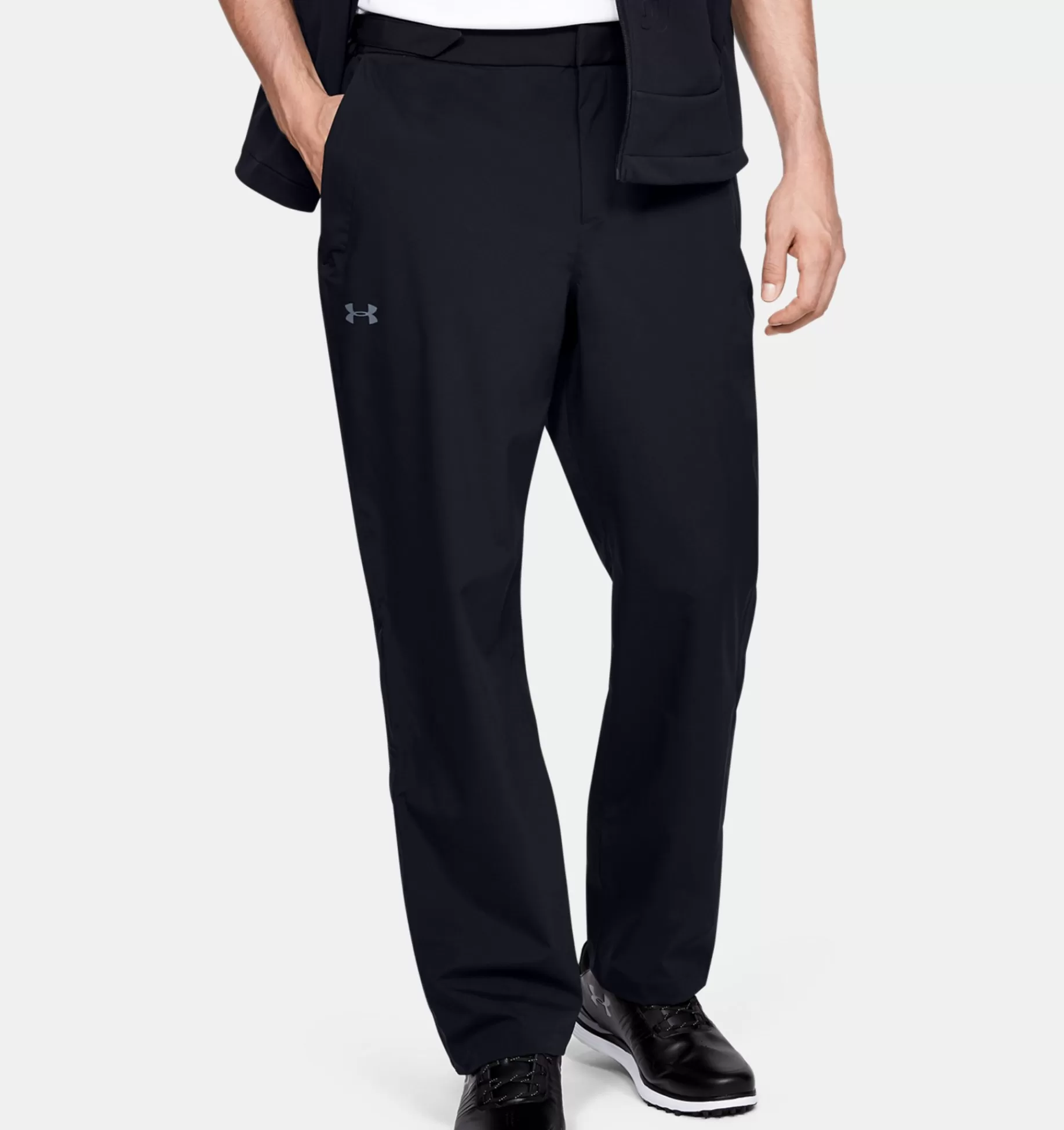 Hot Under Armour Pantaloni Ua Golf Rain Da Uomo Black / Pitch Gray - 001