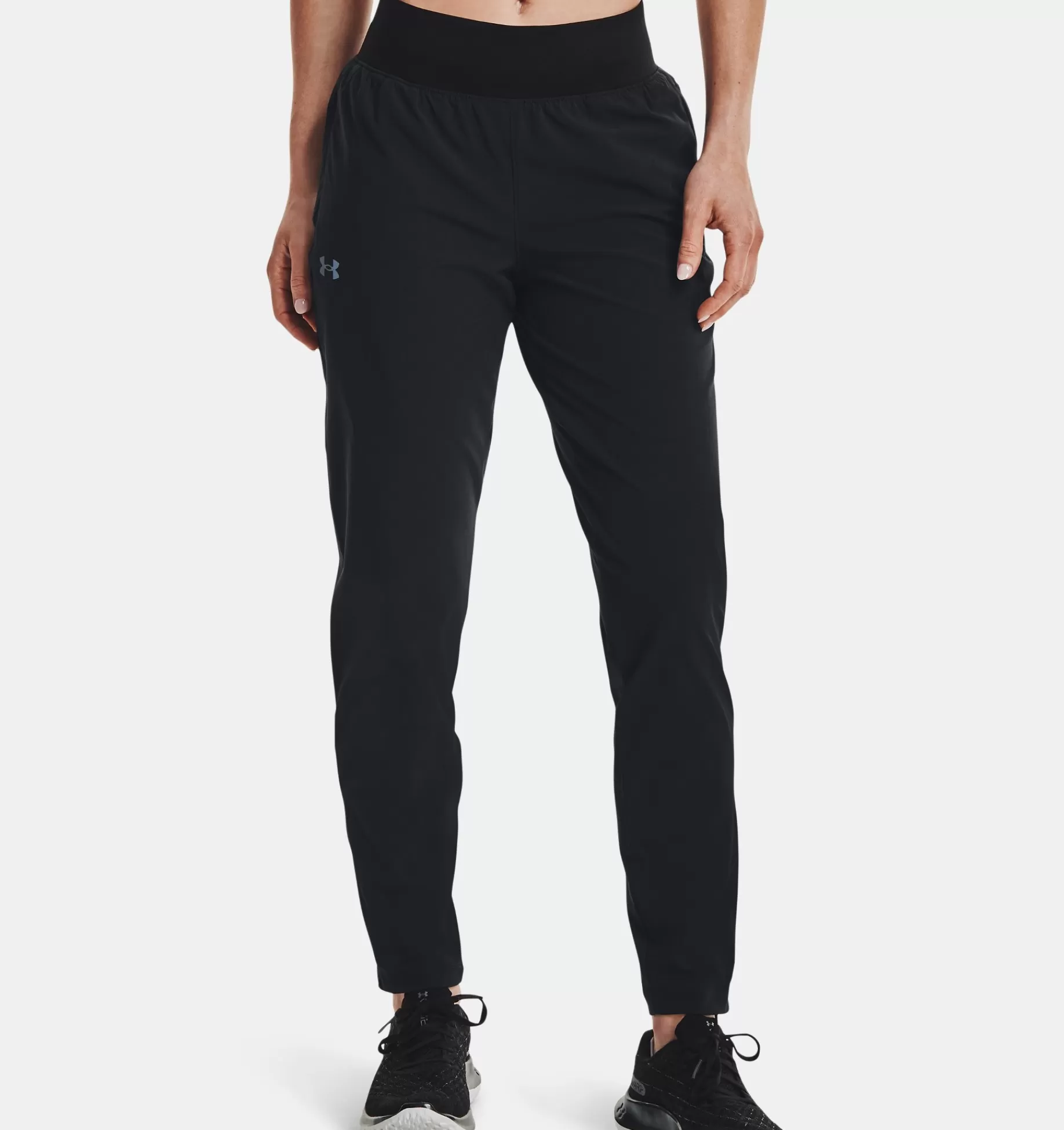 Store Under Armour Pantaloni Ua Outrun The Storm Da Donna Black / Reflective - 001