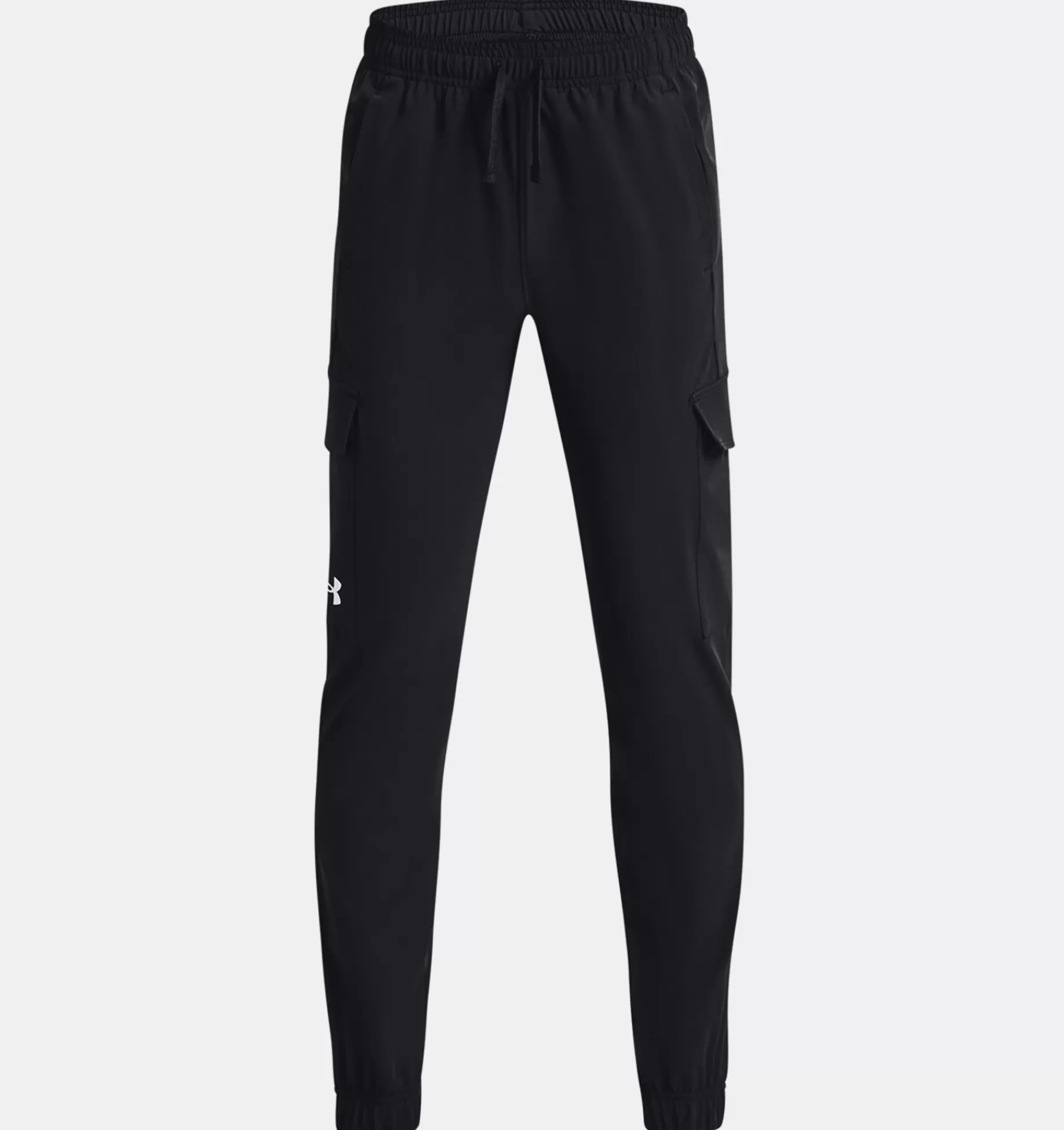 Hot Under Armour Pantaloni Ua Pennant Woven Cargo Da Ragazzo Black / White - 001