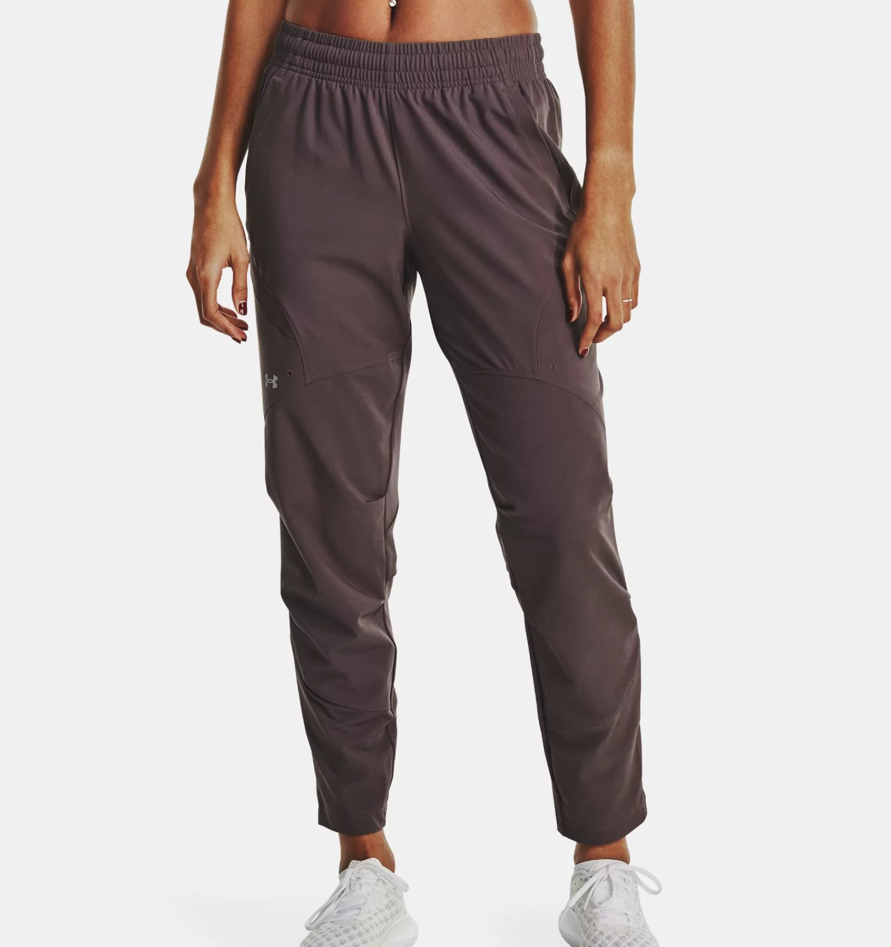 New Under Armour Pantaloni Ua Train Anywhere Da Donna Ash Taupe / Reflective - 057