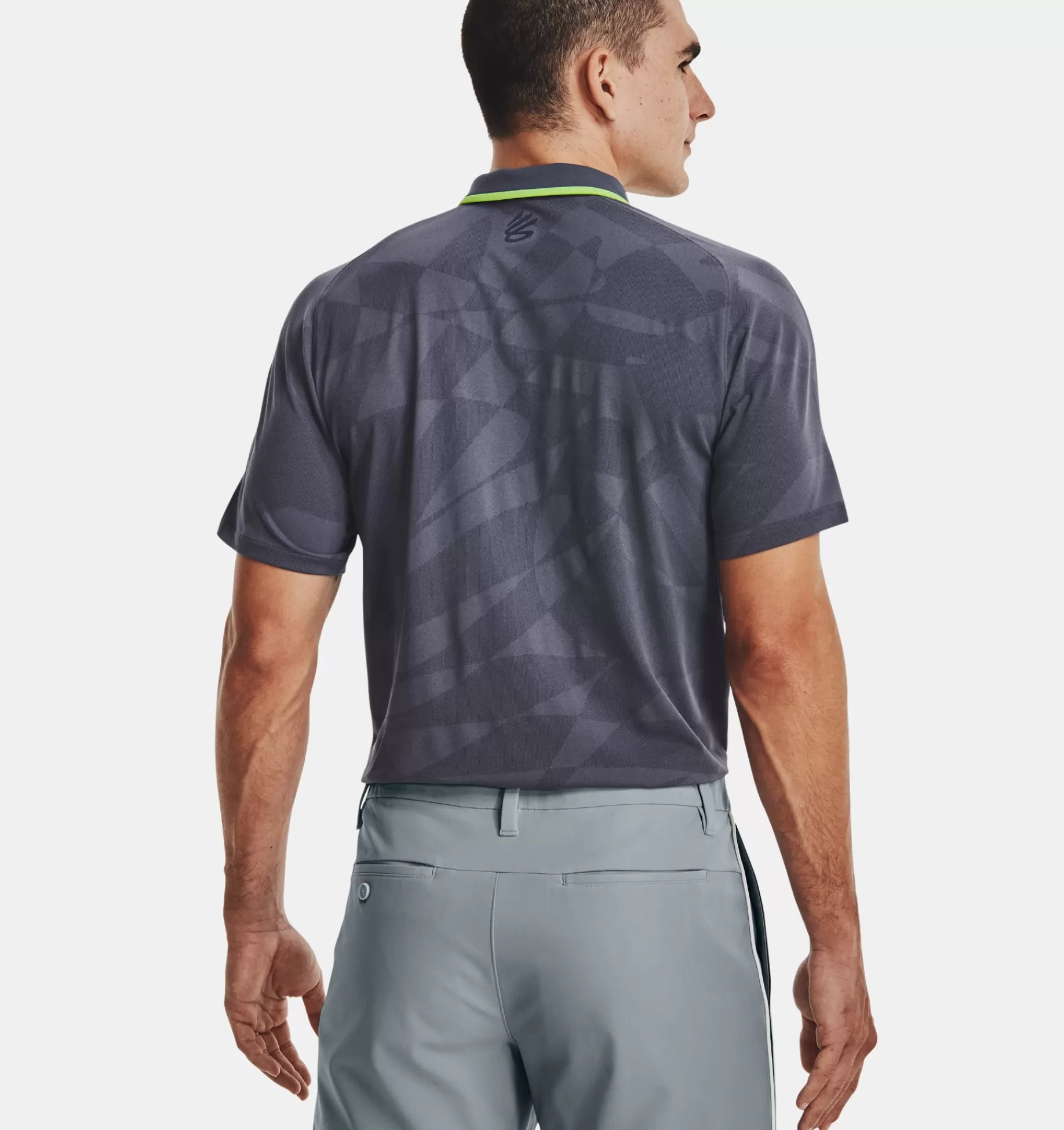 Outlet Under Armour Polo Curry Souvenir Jacquard Da Uomo Downpour Gray - 044