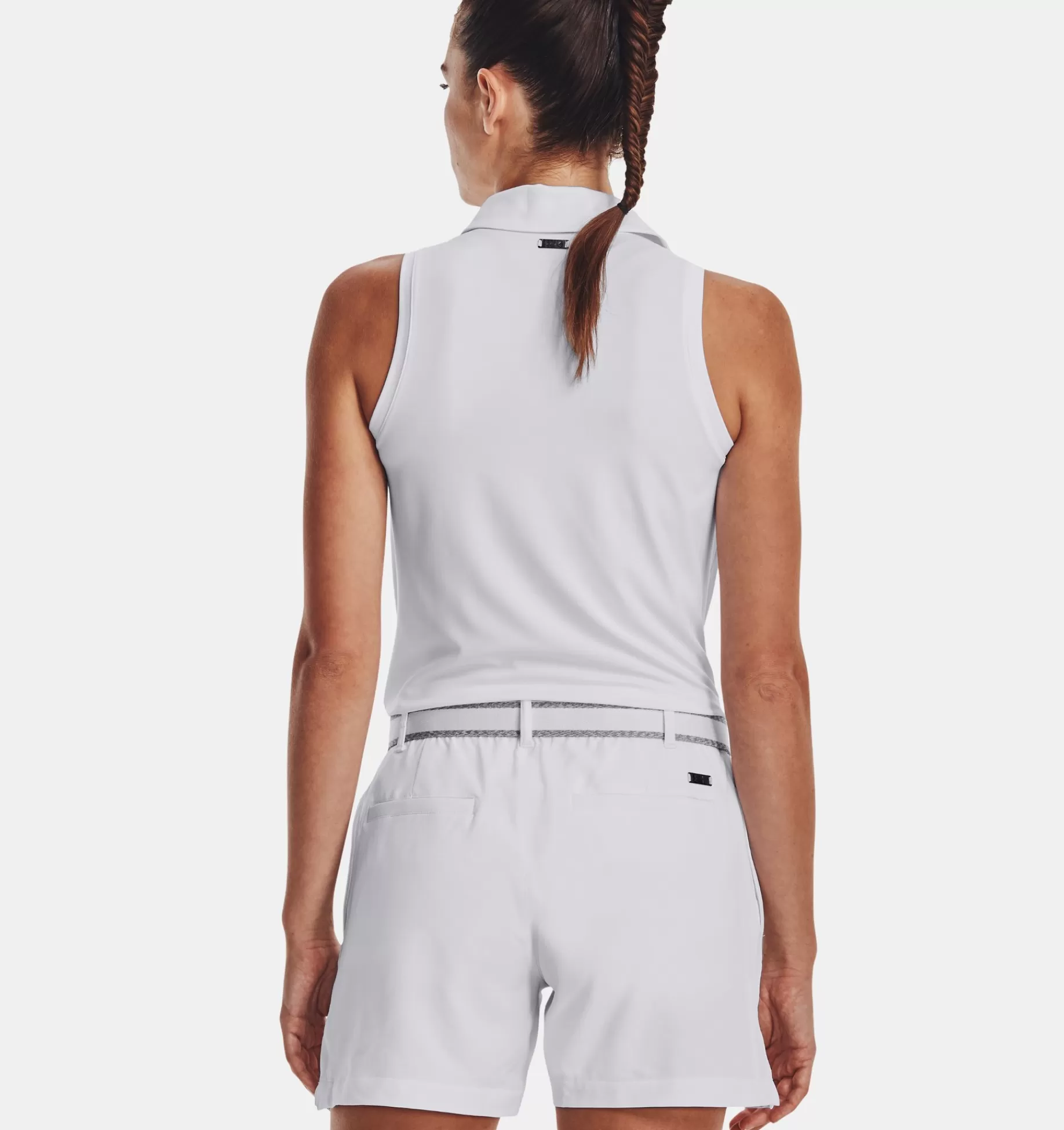 Flash Sale Under Armour Polo Senza Maniche Ua Playoff Da Donna White / Halo Gray - 100