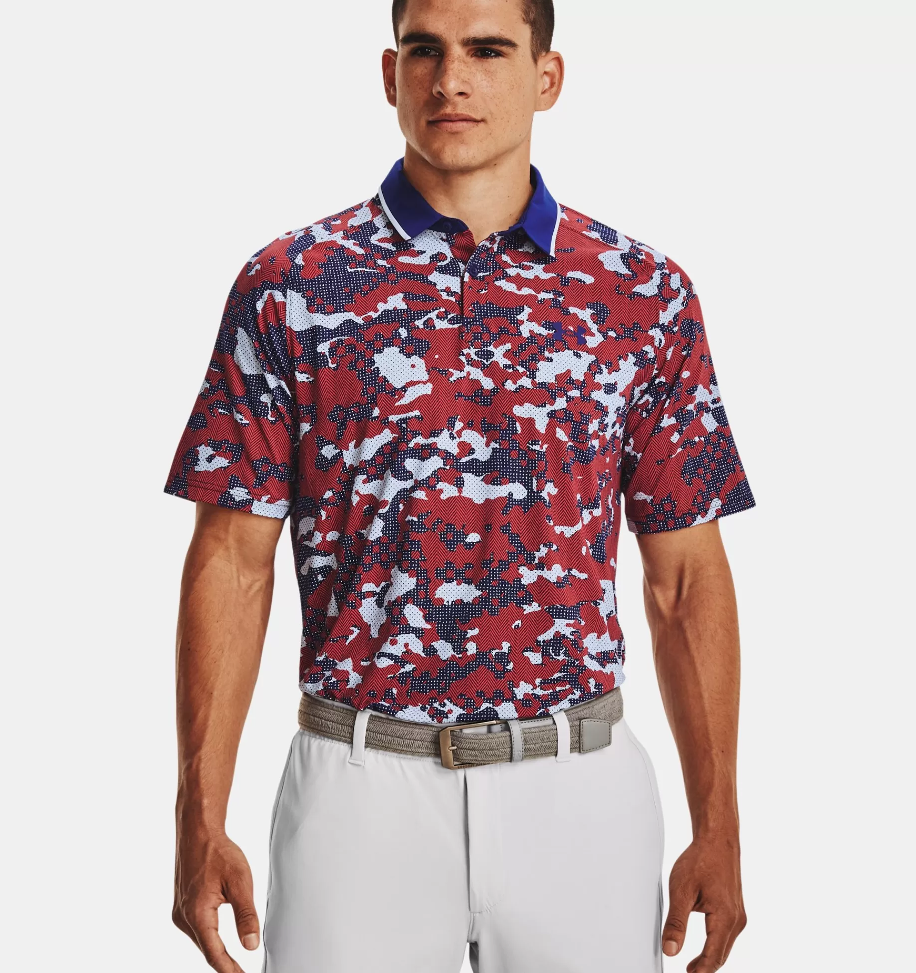 Cheap Under Armour Polo Ua Iso-Chill Charged Camo Da Uomo Oxford Blue / Bauhaus Blue - 706