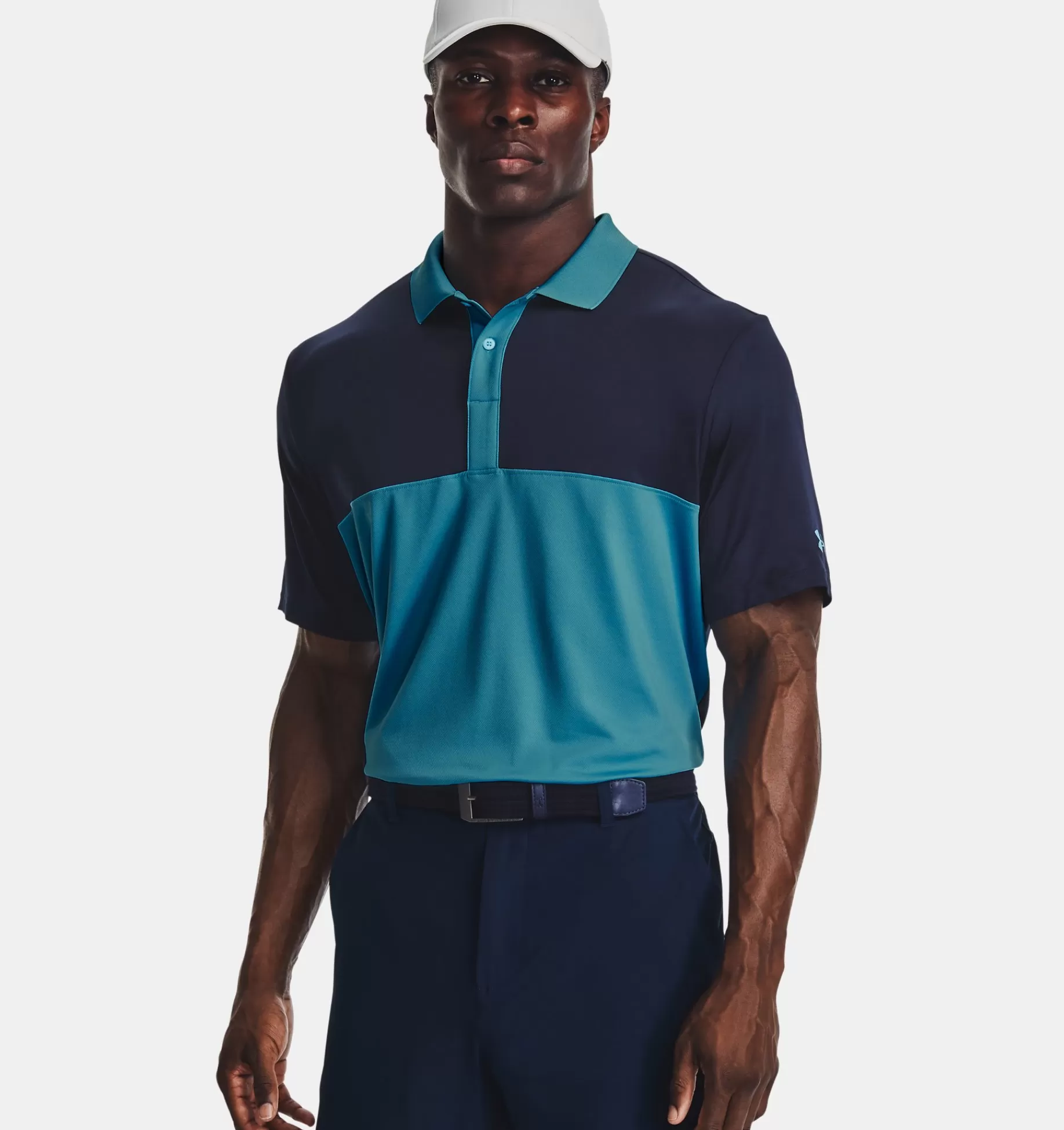 Sale Under Armour Polo Ua Performance 3.0 Crestable Blocked Da Uomo Glacier Blue / Midnight Navy - 433