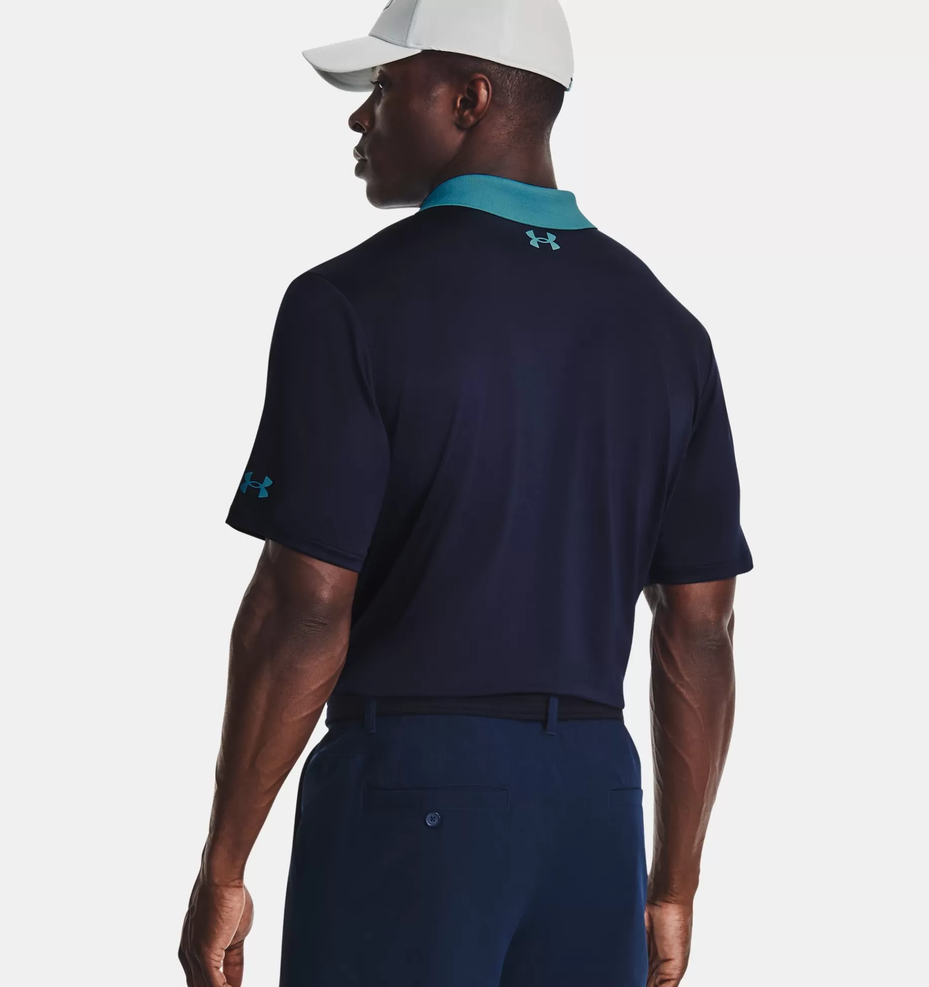 Sale Under Armour Polo Ua Performance 3.0 Crestable Blocked Da Uomo Glacier Blue / Midnight Navy - 433