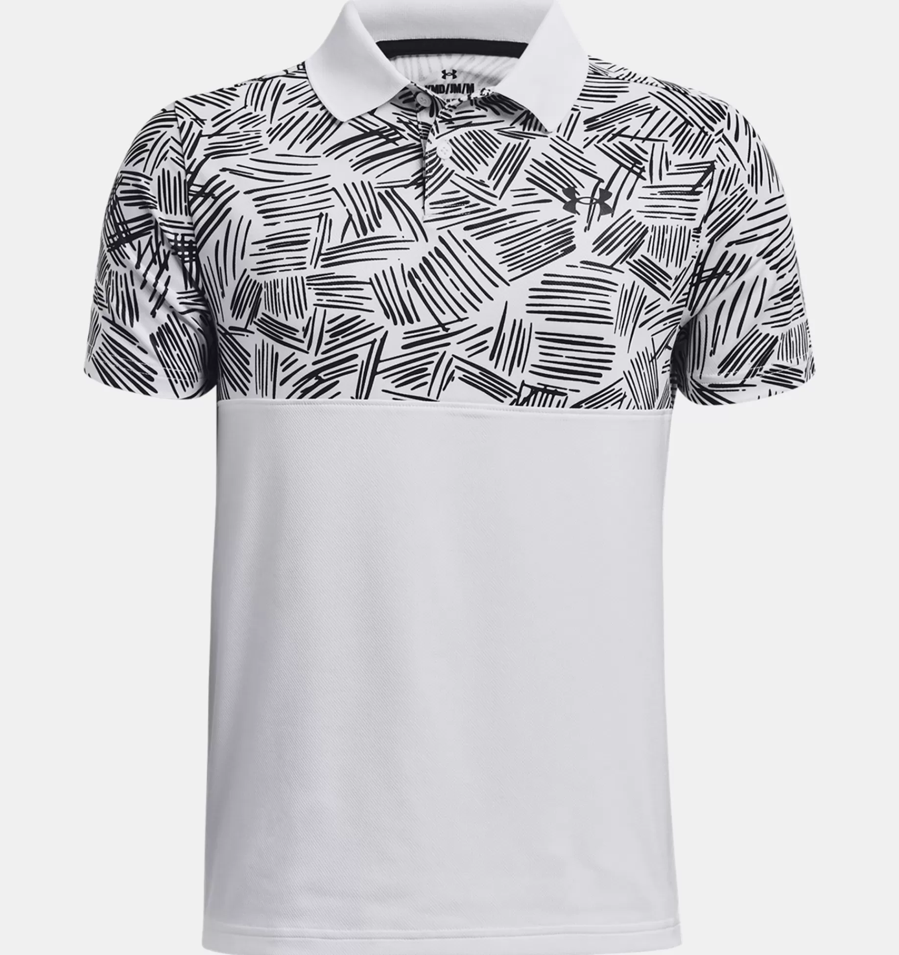 Online Under Armour Polo Ua Performance Palm Sketch Da Ragazzo White / Black - 100