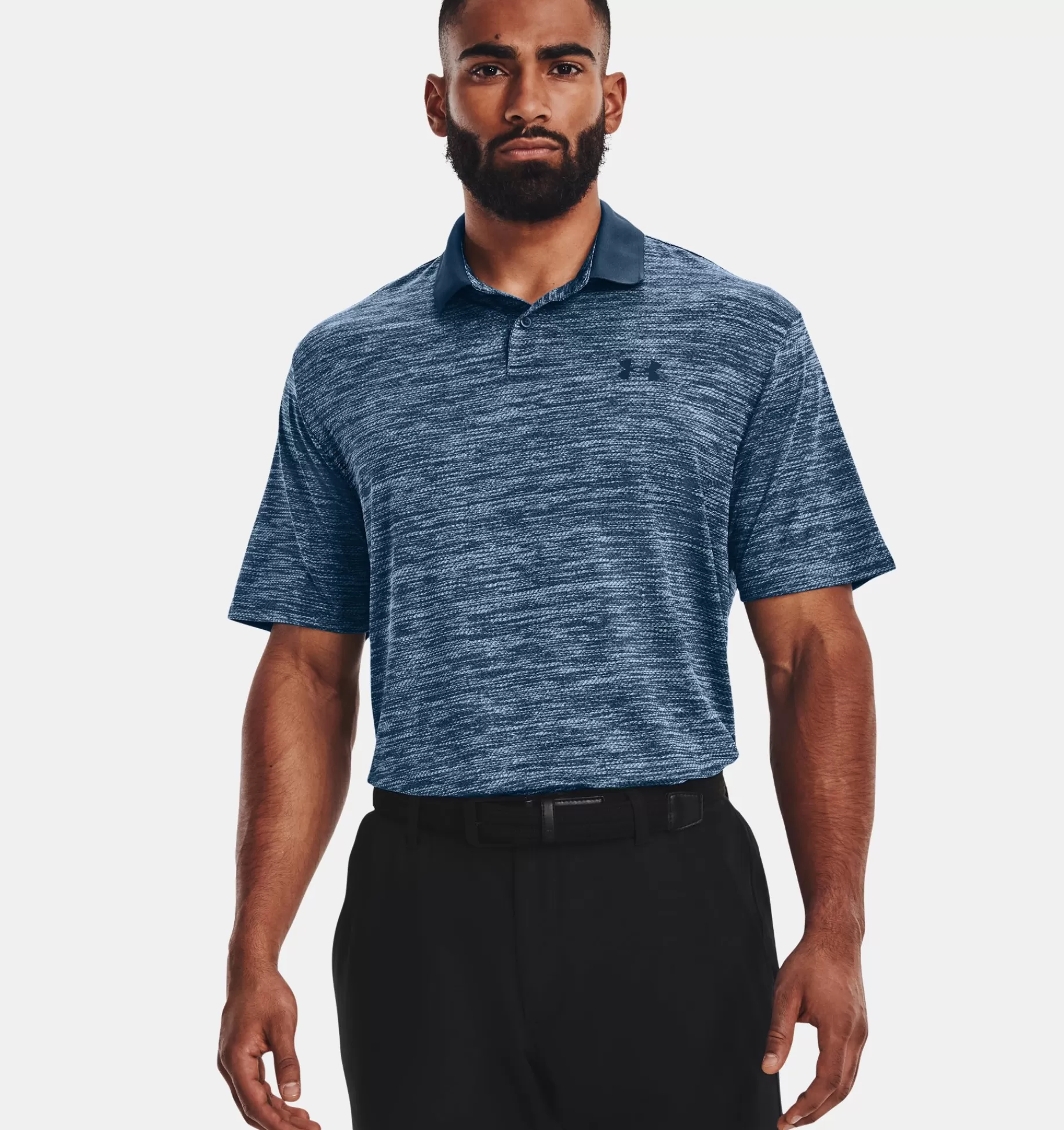 Discount Under Armour Polo Ua Performance Textured Da Uomo Petrol Blue - 437