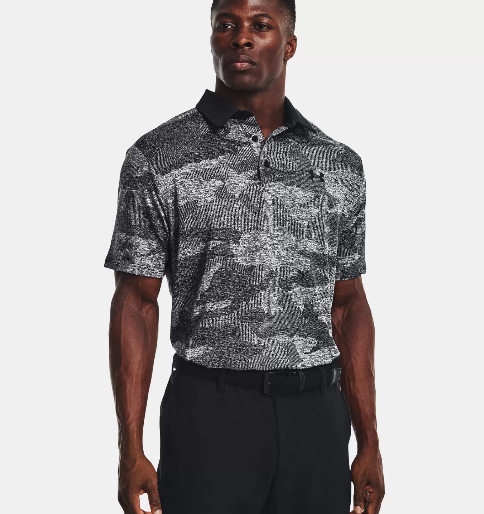 Hot Under Armour Polo Ua Playoff 2.0 Jacquard Da Uomo Black / White - 001