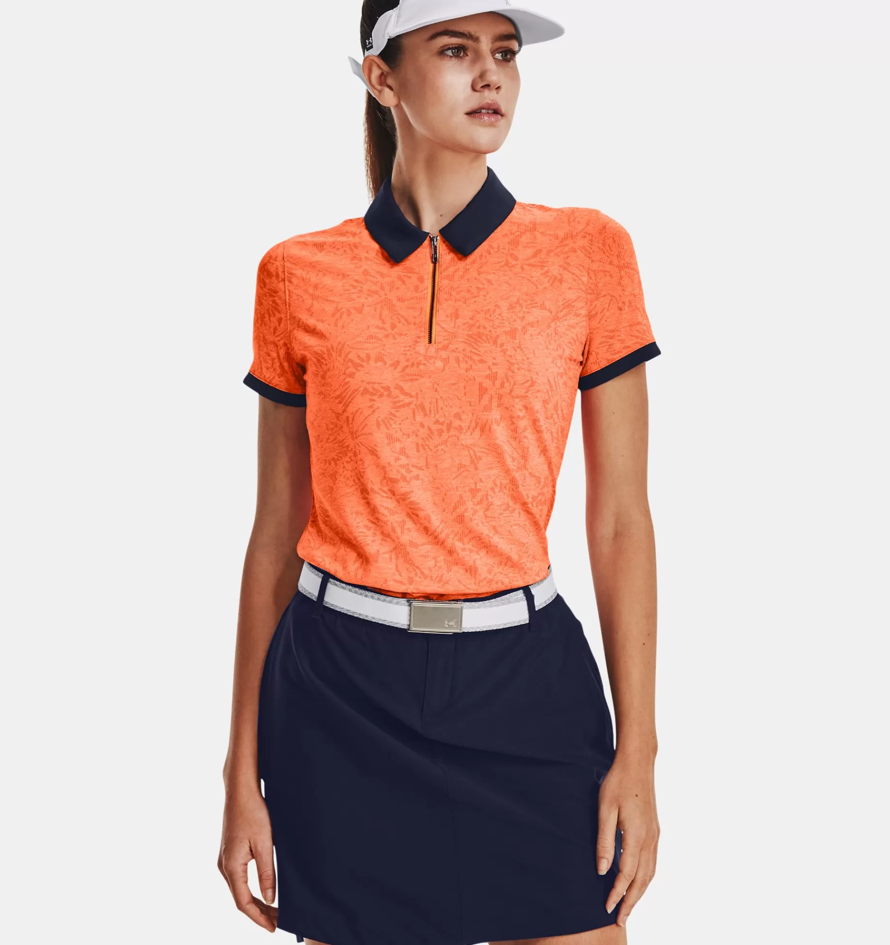 Flash Sale Under Armour Polo Ua Playoff Wild Fields Da Donna Orange Blast / Metallic Silver - 866