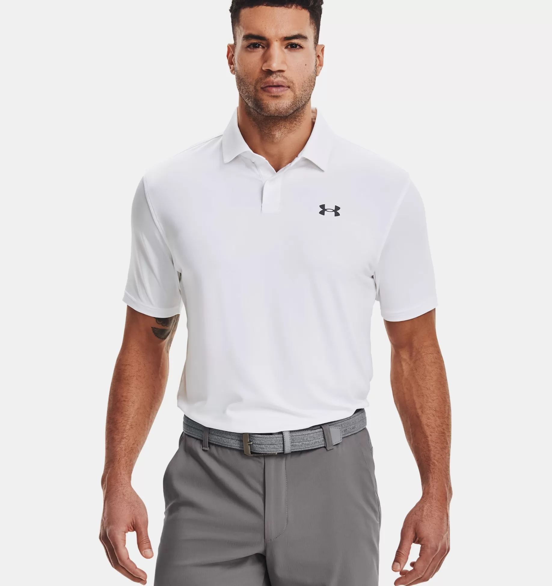 Store Under Armour Polo Ua T2G Da Uomo White / Pitch Gray - 100