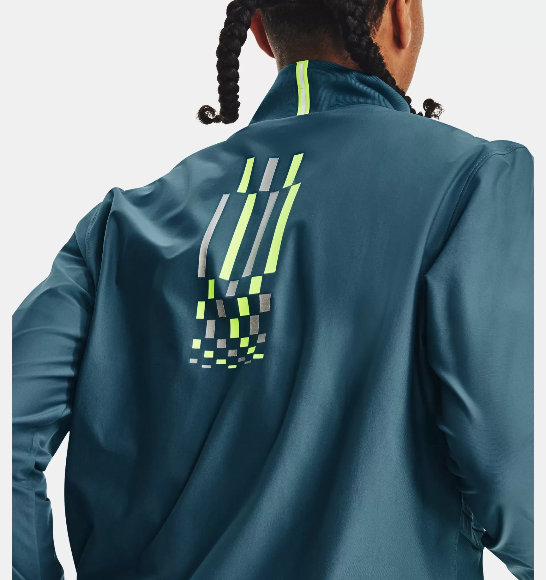 Cheap Under Armour Pullover Ua Run Anywhere Da Uomo Static Blue / Lime Surge - 414