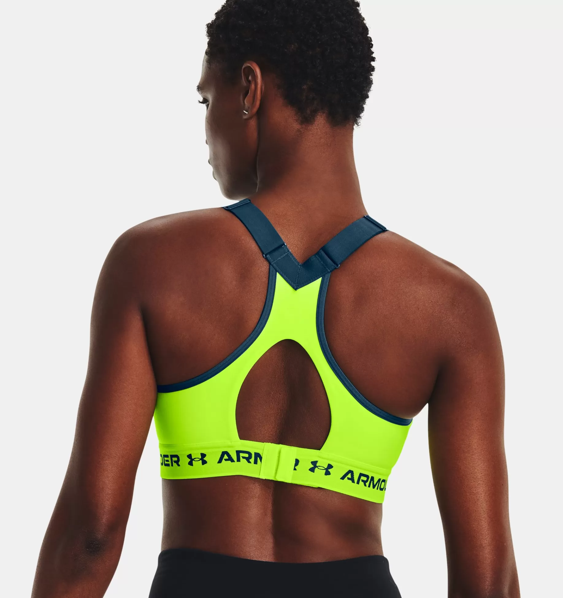 Sale Under Armour Reggiseno Sportivo Armour® High Crossback Da Donna Lime Surge / Static Blue - 369