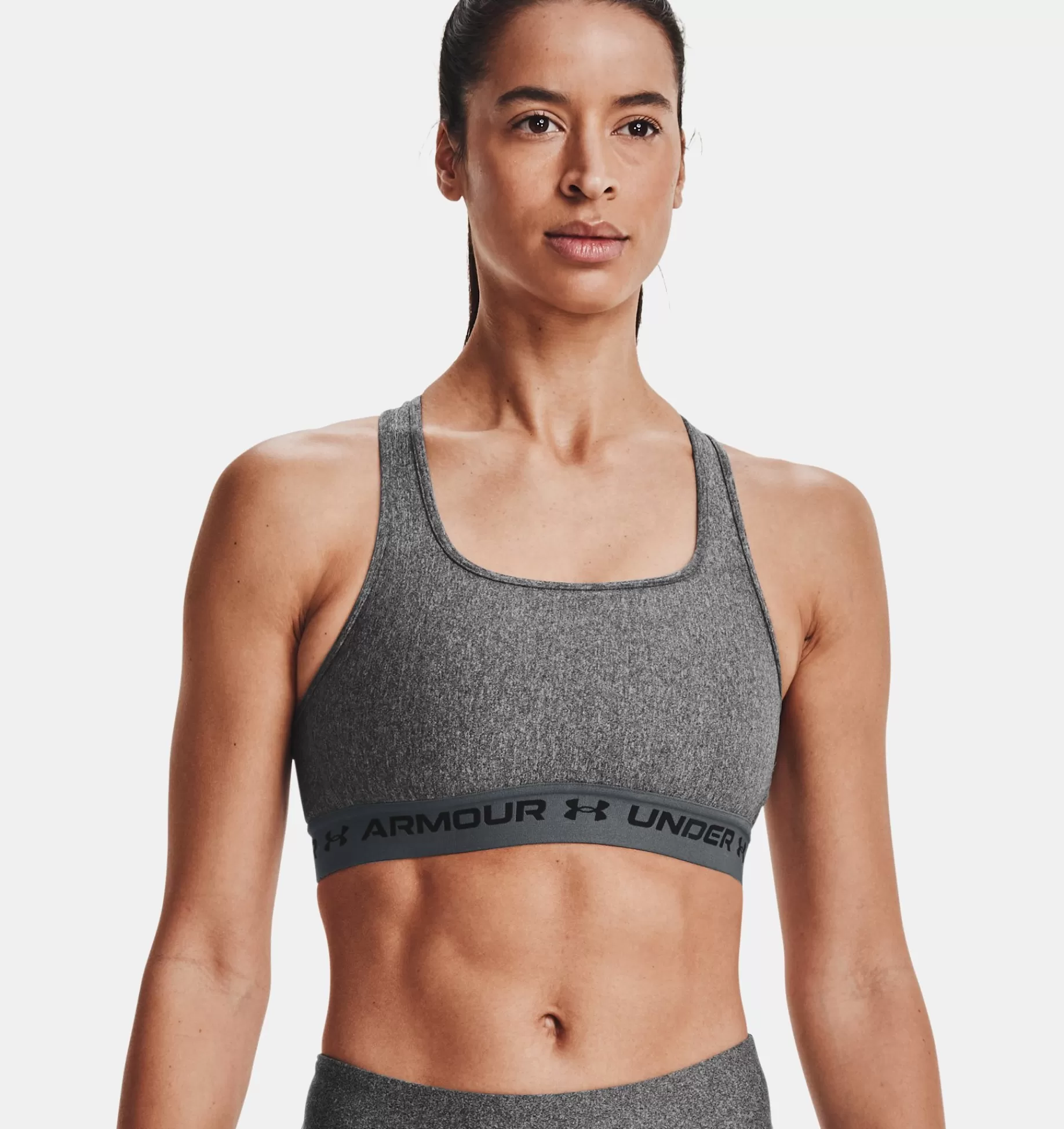 Cheap Under Armour Reggiseno Sportivo Armour® Mid Crossback Heather Da Donna Charcoal Light Heather / Pitch Gray - 019