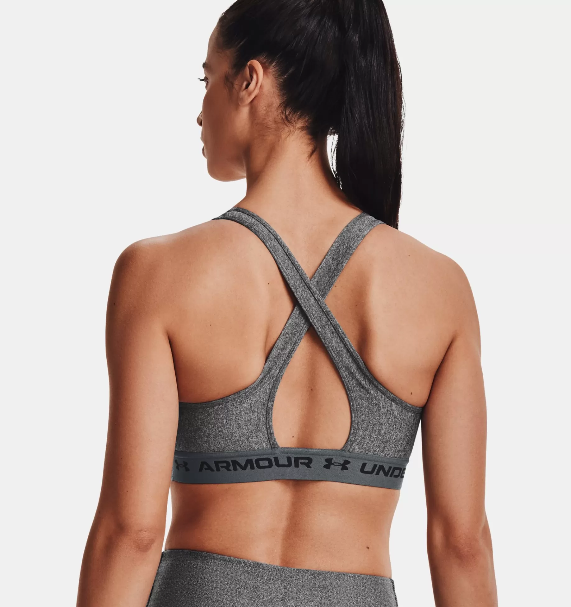 Cheap Under Armour Reggiseno Sportivo Armour® Mid Crossback Heather Da Donna Charcoal Light Heather / Pitch Gray - 019