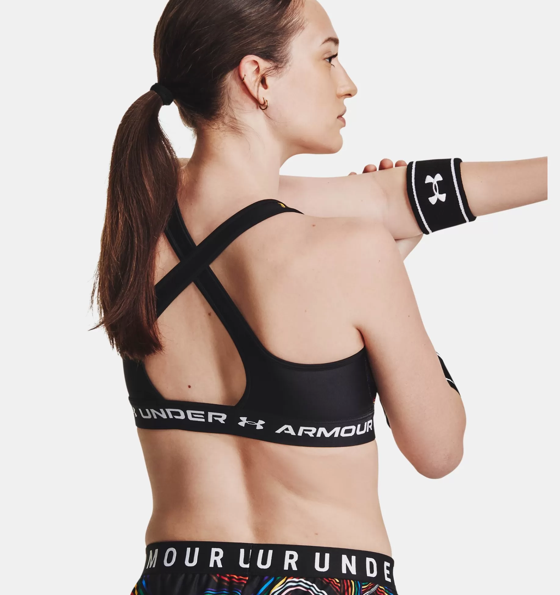 Discount Under Armour Reggiseno Sportivo Armour® Mid Crossback Pride Da Donna Black / White - 001