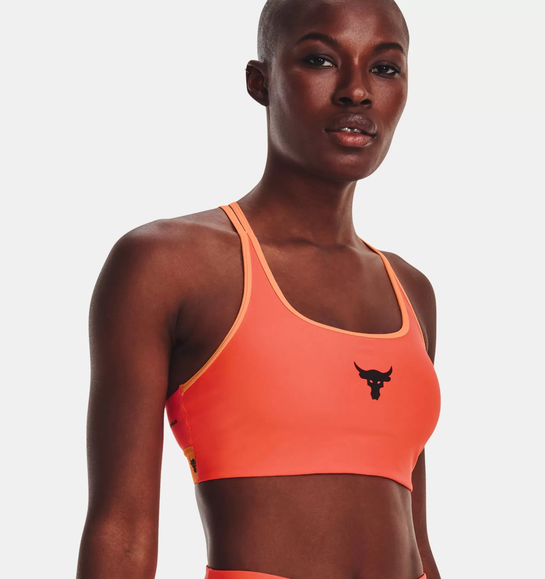 Discount Under Armour Reggiseno Sportivo Project Rock Crossback Family Da Donna After Burn / Peach Horizon - 877