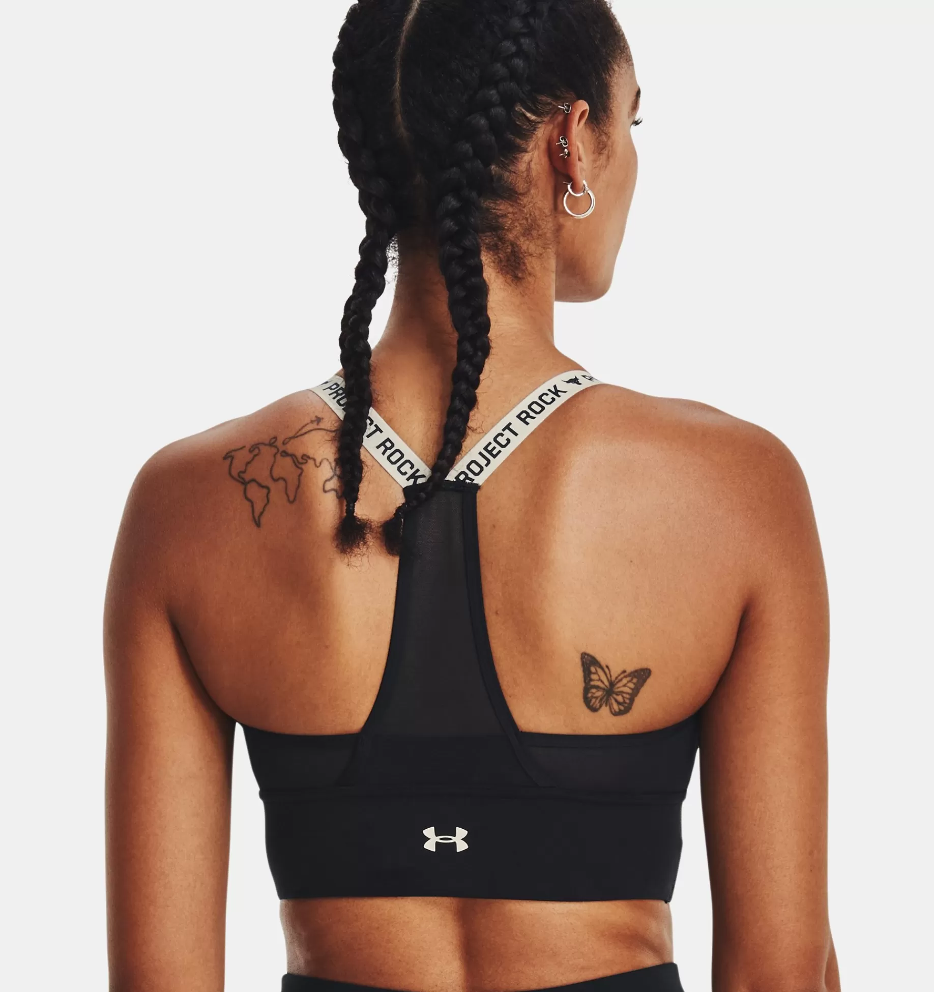 Best Sale Under Armour Reggiseno Sportivo Project Rock Infinity Mid Da Donna Black / Ivory - 002